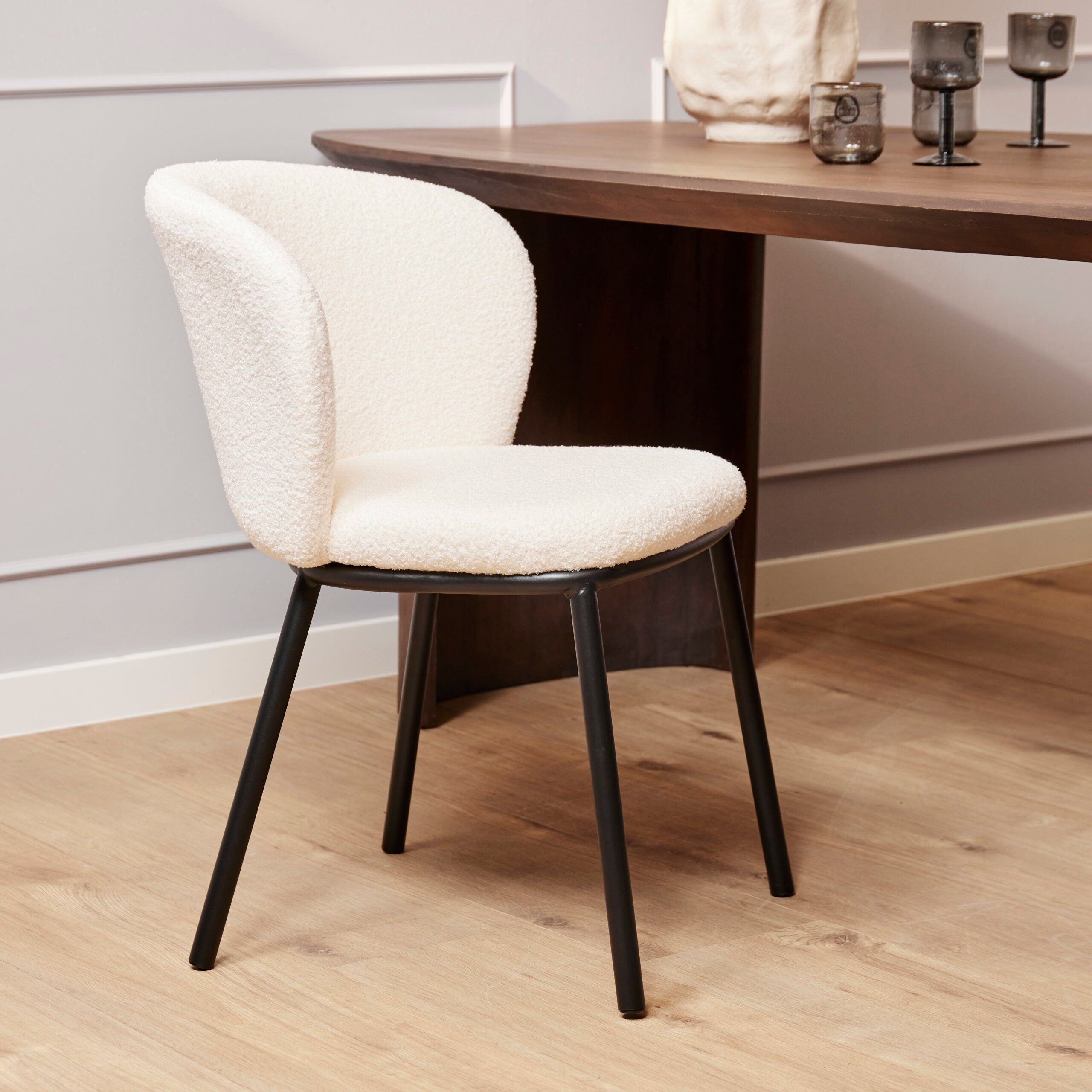 Bouclé / Teddy Eetkamerstoelen