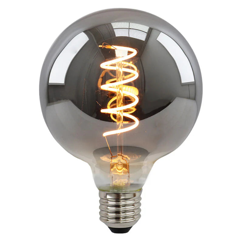 TUELO G95 - E27 LED filamentlamp - 4W - 2200K - Dimmen - Grijs
