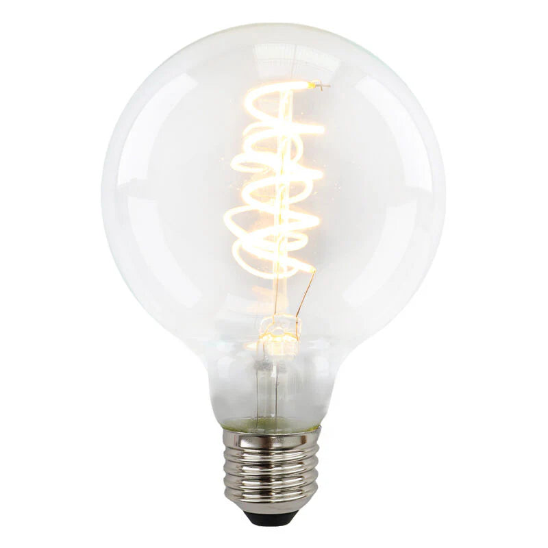 TUELO G95 - E27 LED filamentlamp - 4W - 2700K - Dimmen - Transparant