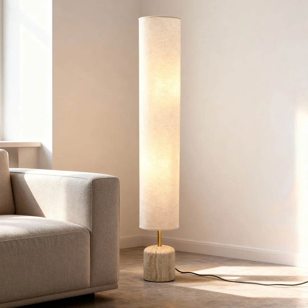 Sandra - Vloerlamp - Beige / Grijs