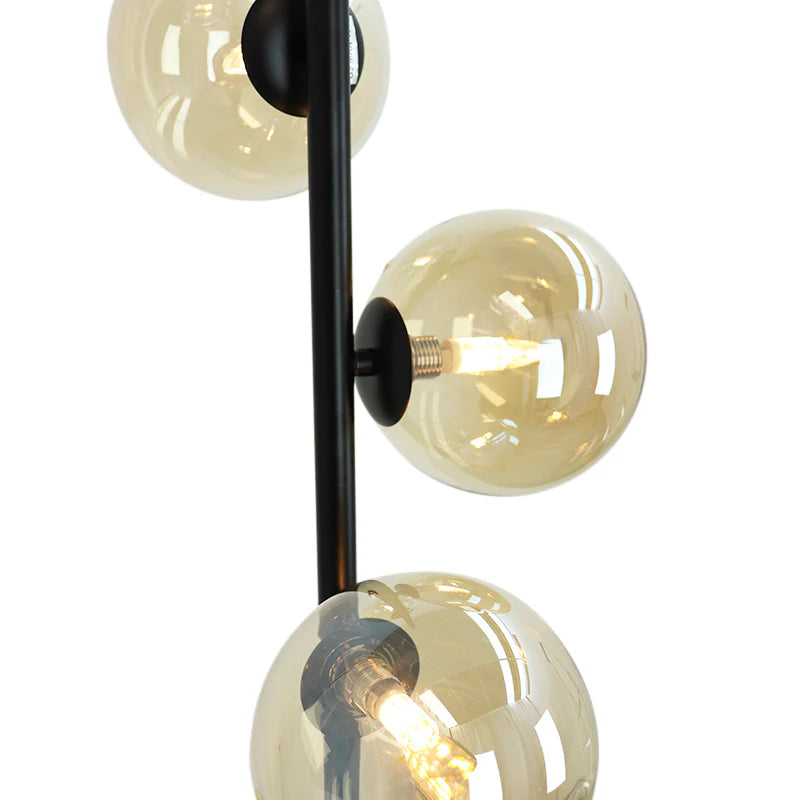 Boris - Vloerlamp - Amber / Zwart