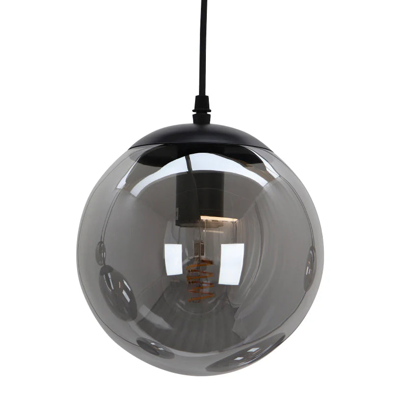 Lucio - Hanglamp - Grijs / Zwart - 6L