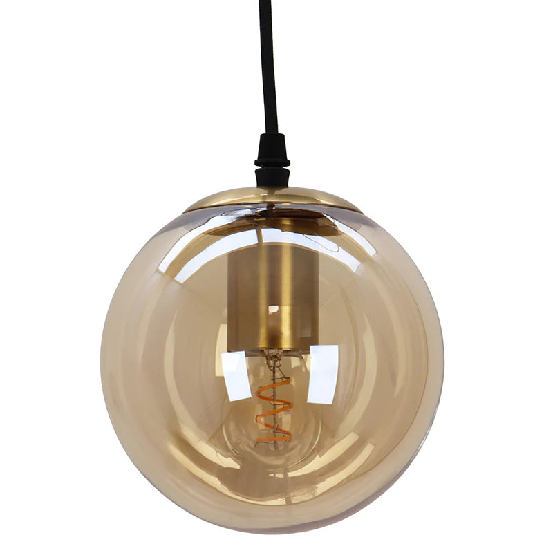 Lucio - Hanglamp - Amber / Messing - 5L