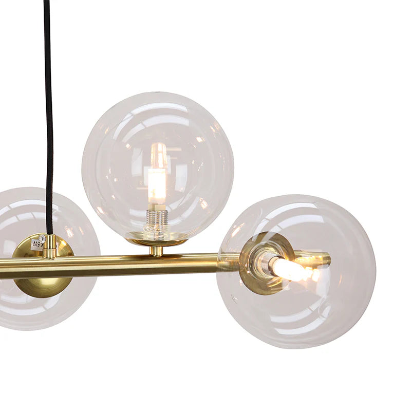 Roma - Hanglamp - Transparant / Messing - 7L