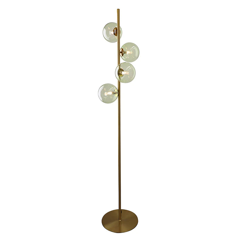 Boris - Vloerlamp - Groen / Messing