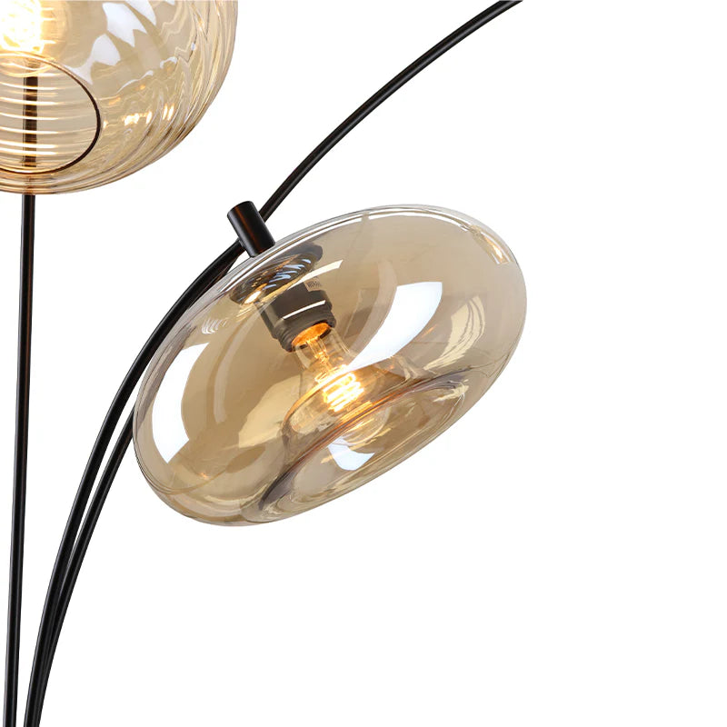 Sandra - Vloerlamp - Amber / Zwart