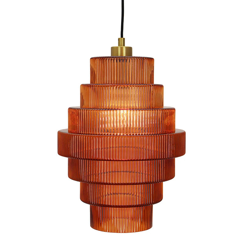 Dora - Hanglamp - Bruin / Messing
