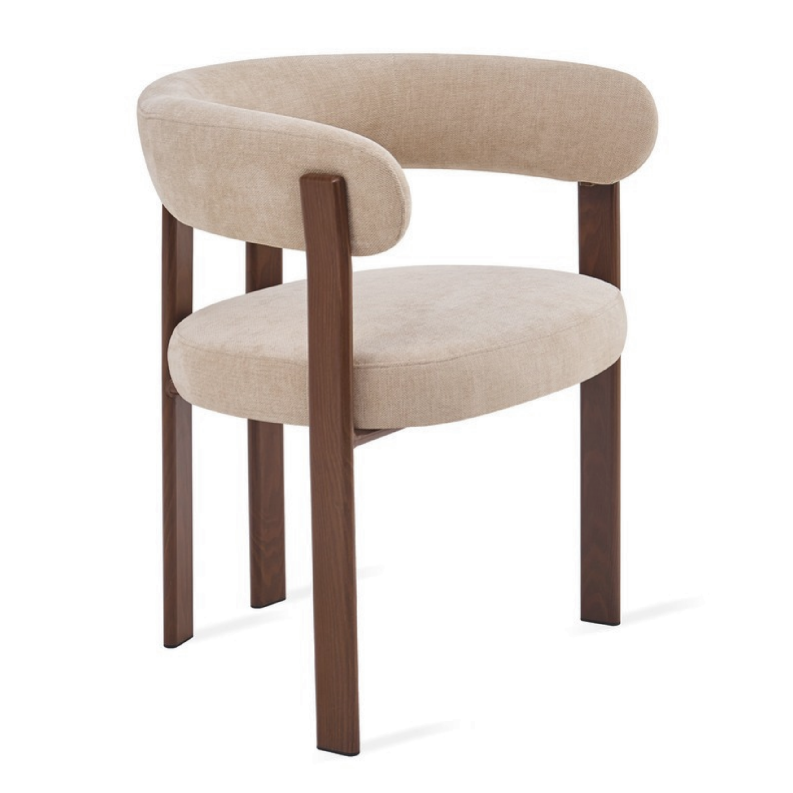 Eetkamerstoel Rose – Beige met Armleuning