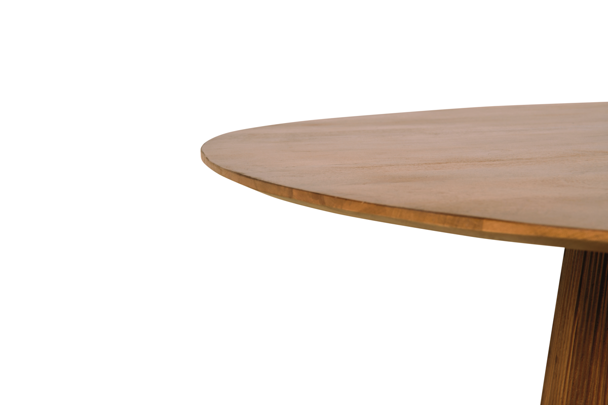 Japandi Eettafel Rond - Lichtbruin - Ø150cm