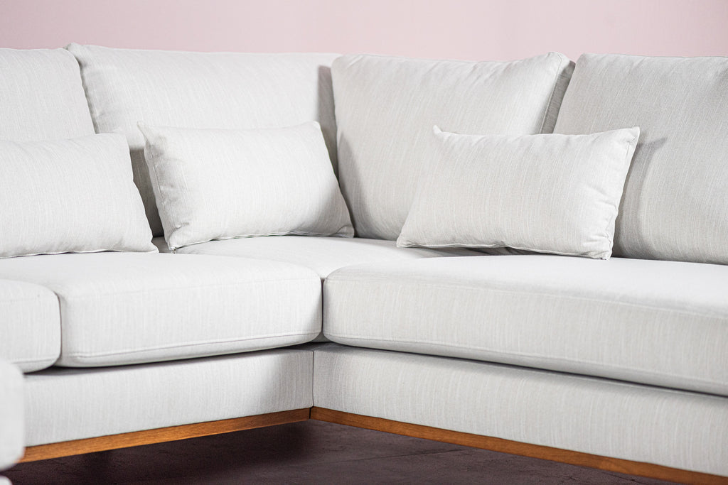 Hoekbank Torpa - beige - 3 zits - rechts