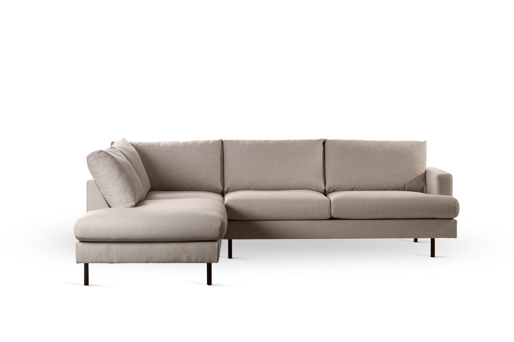 Hoekbank Sanne - beige - 3 zits - links