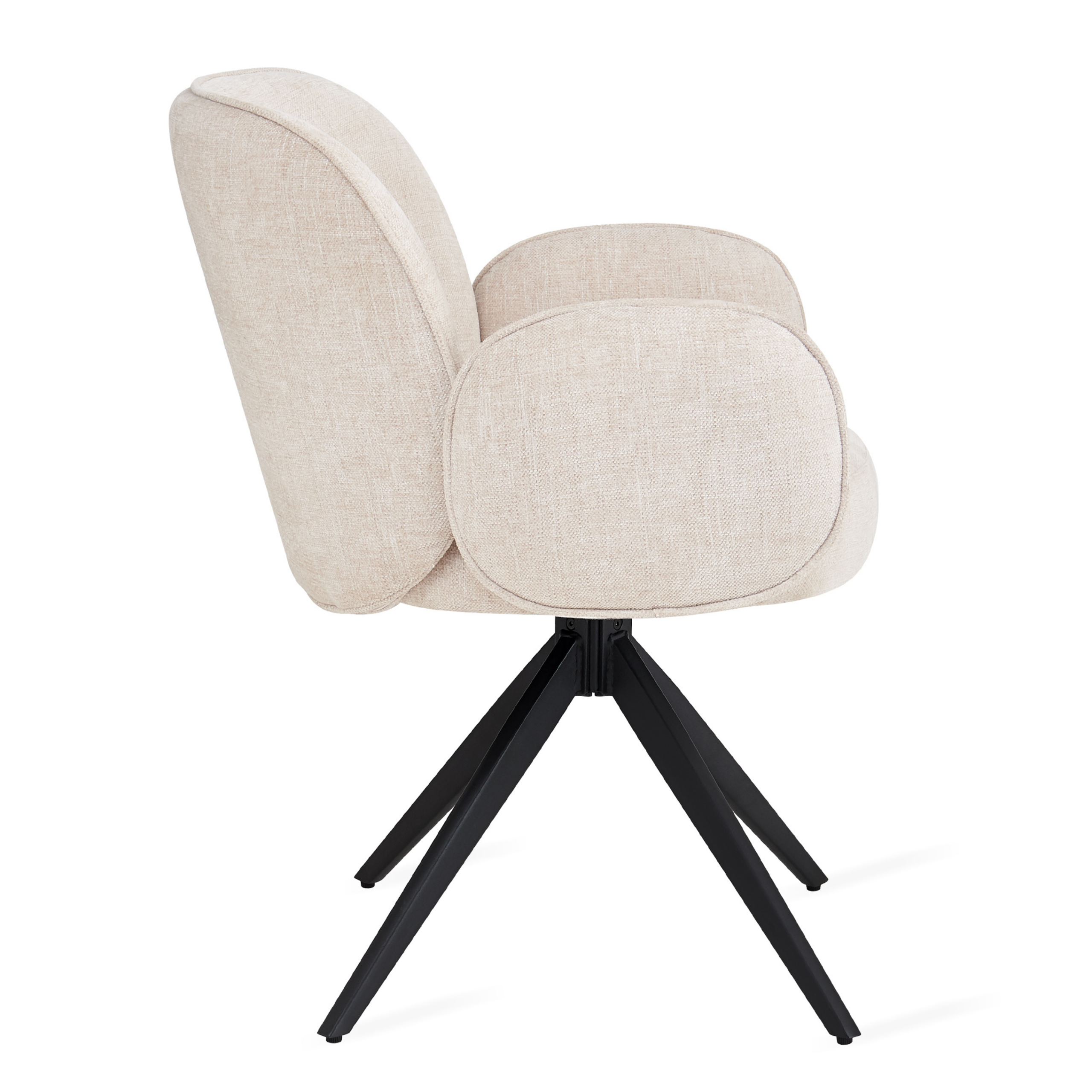 Eetkamerstoel Oslo – Beige Armleuning