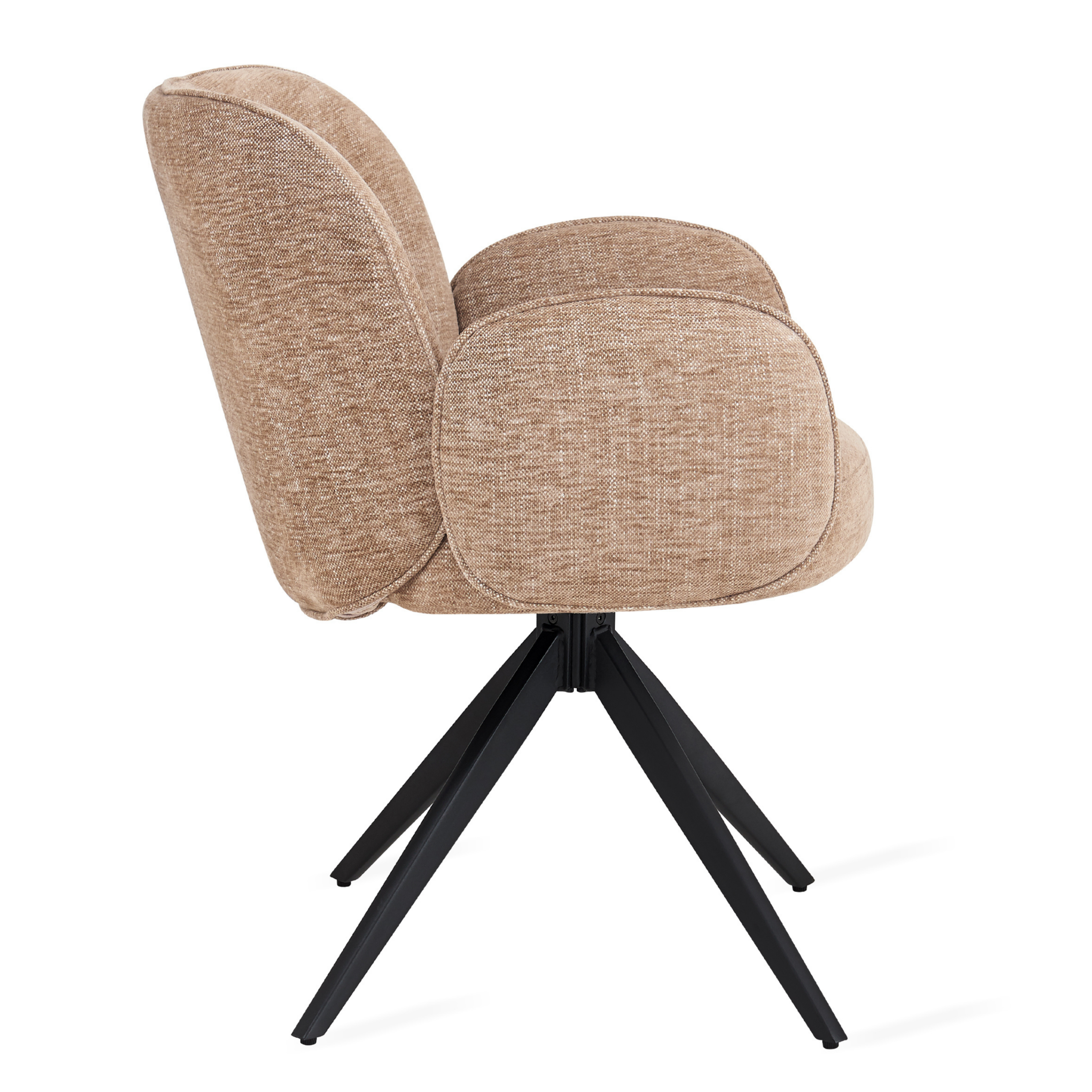 Eetkamerstoel Oslo – Taupe Armleuning
