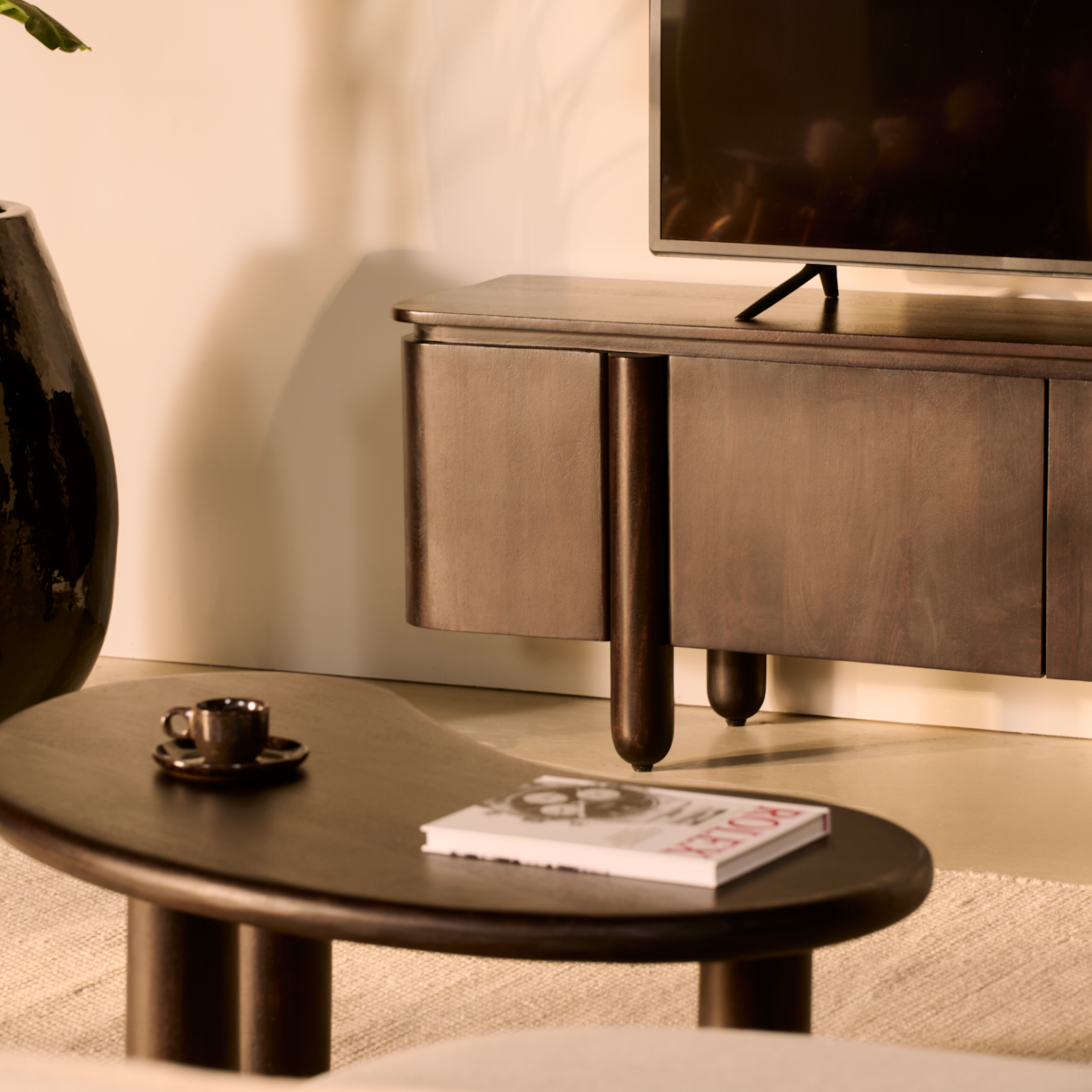 TV-Meubel Rondo – 210cm Donkerbruin