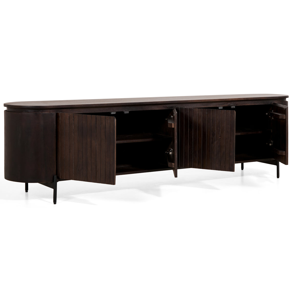 Japandi Tv-Meubel - Bruin - 210cm