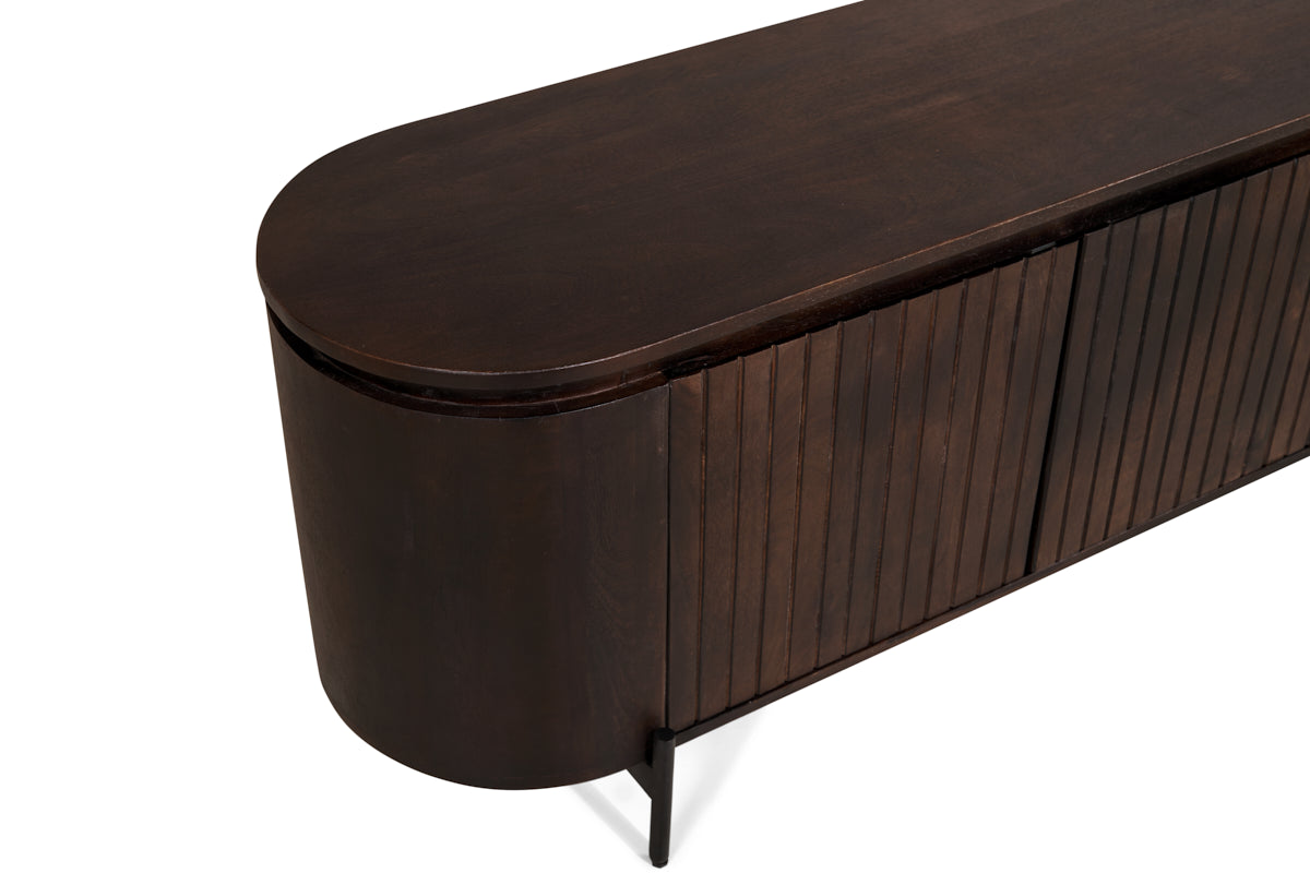 Japandi Tv-Meubel - Bruin - 210cm