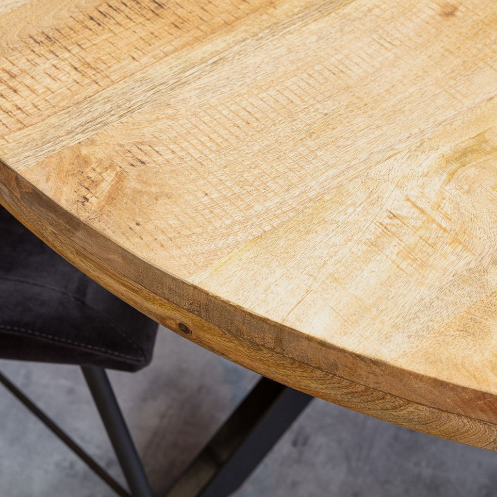 Eetkamertafel Denver | Rond | Mangohout | 110 cm - Dbmeubels