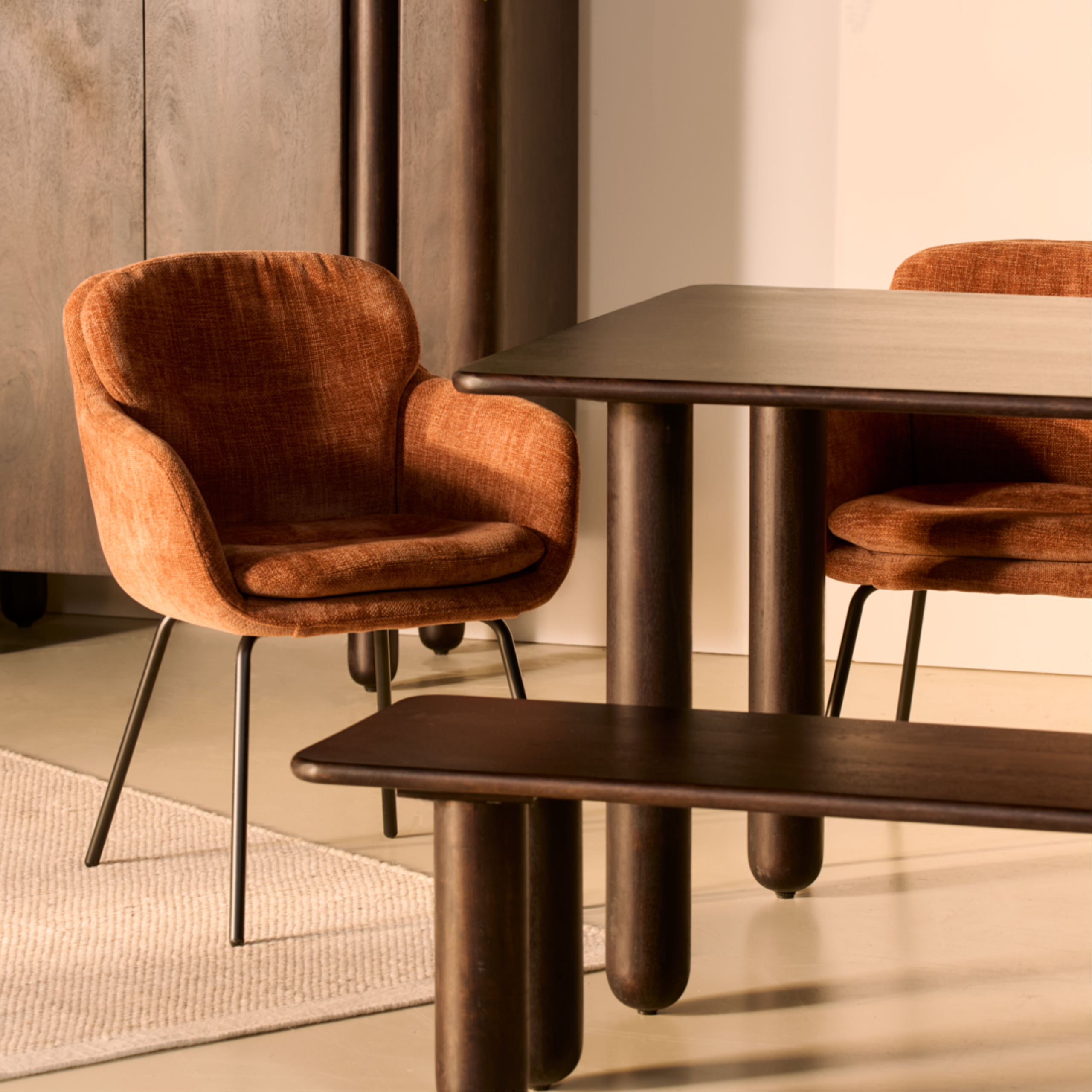Eettafel Rondo – 220cm Donkerbruin