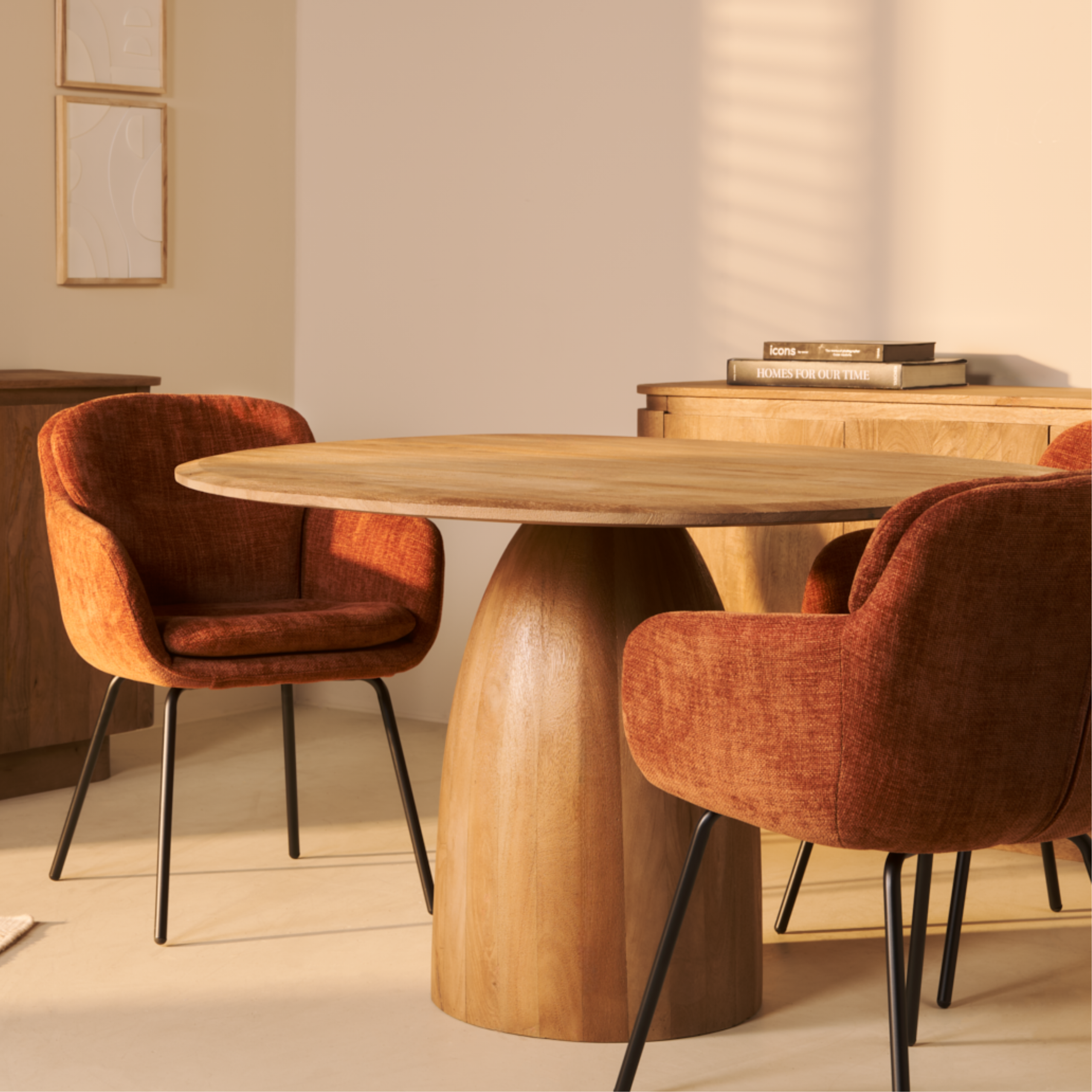 Eettafel Bora – Ø140cm Naturel