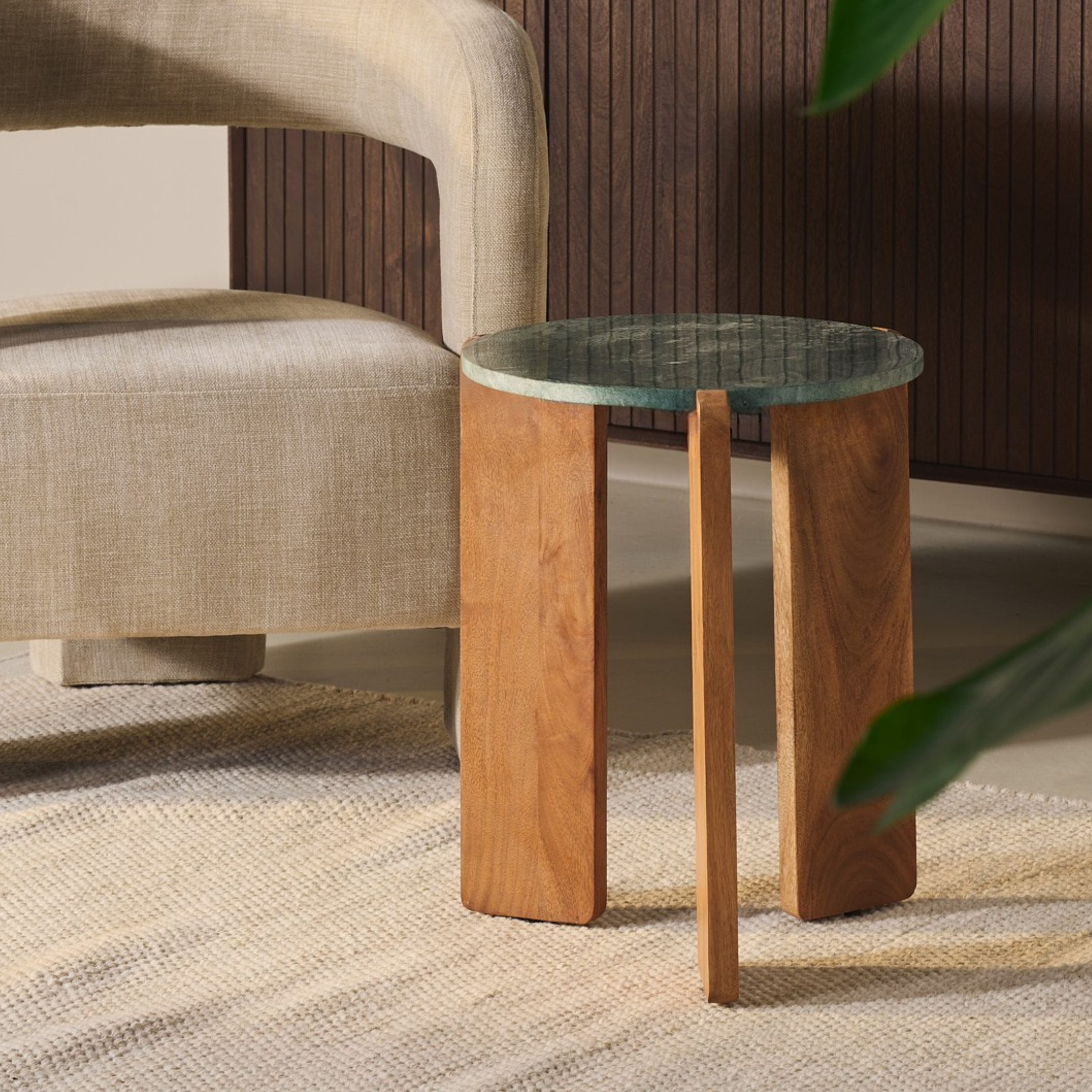 Bijzettafel Lila - Walnoot