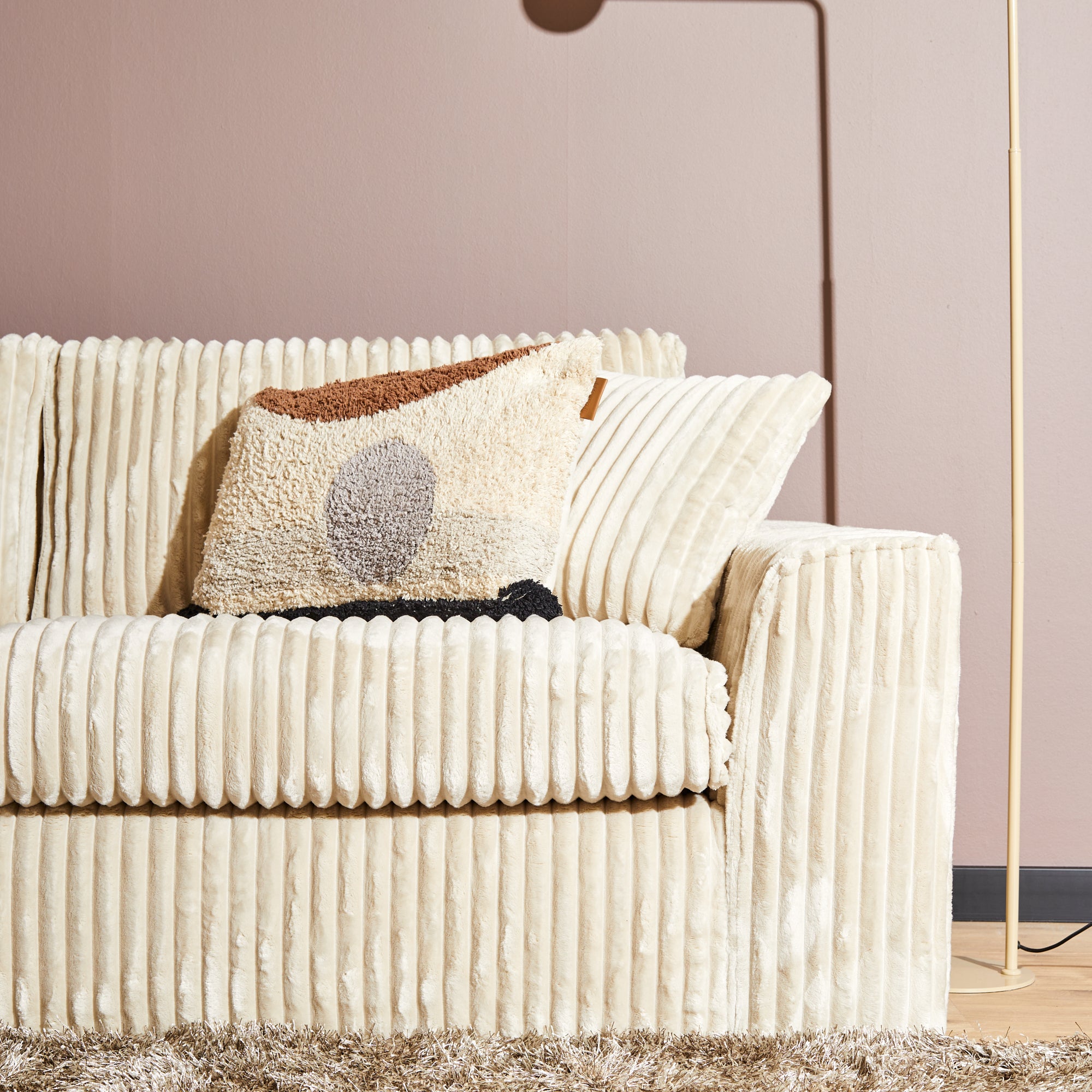 MijnSofa Teddy | Divan Links + 2,5 zits | Beige