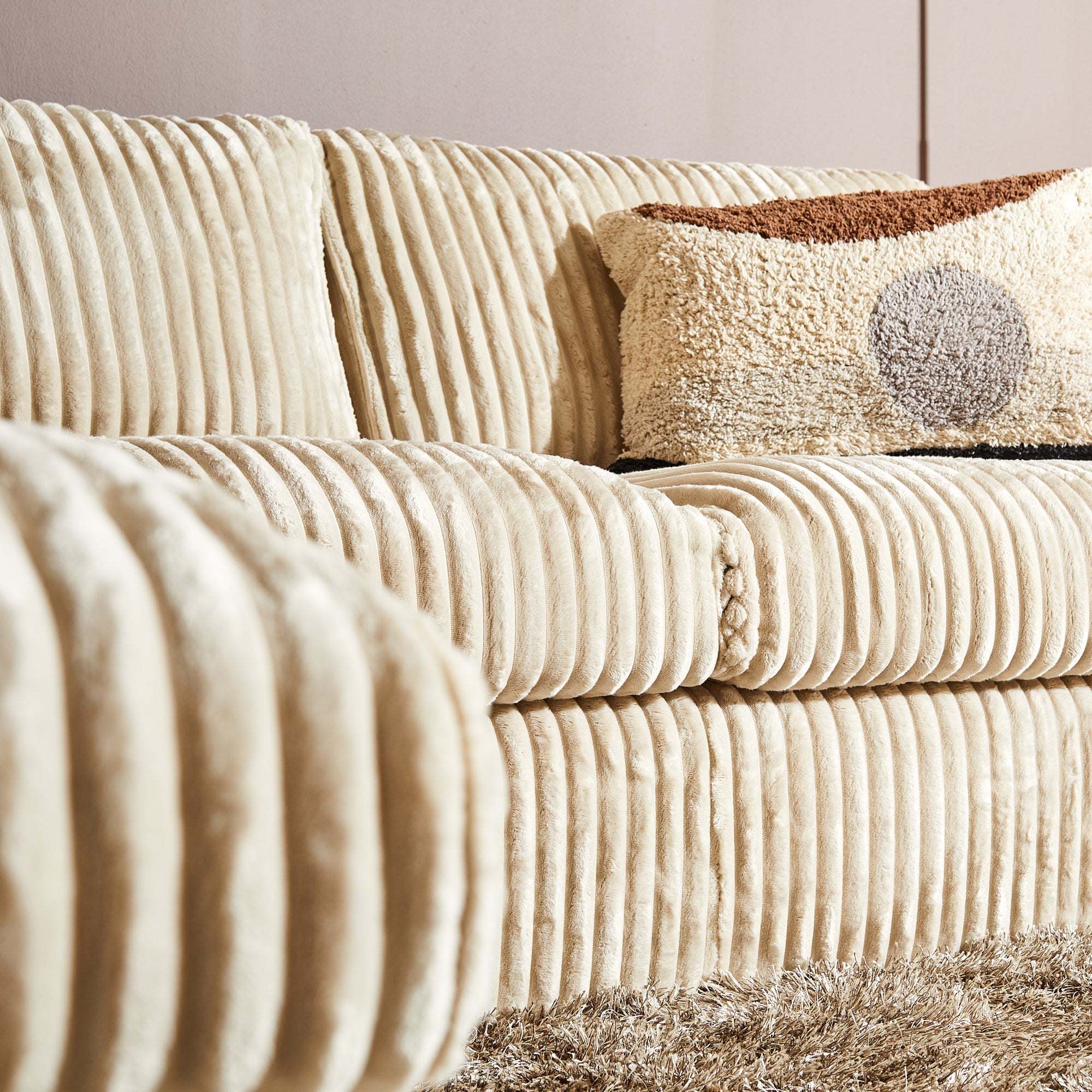 MijnSofa Teddy | 2,5-zits + Divan Rechts | Beige