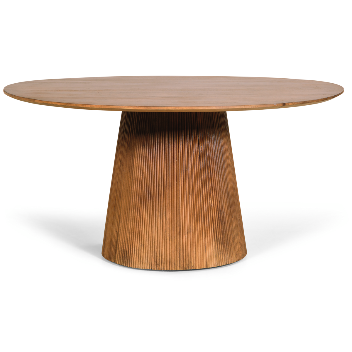 Japandi Eettafel Rond - Lichtbruin - Ø150cm