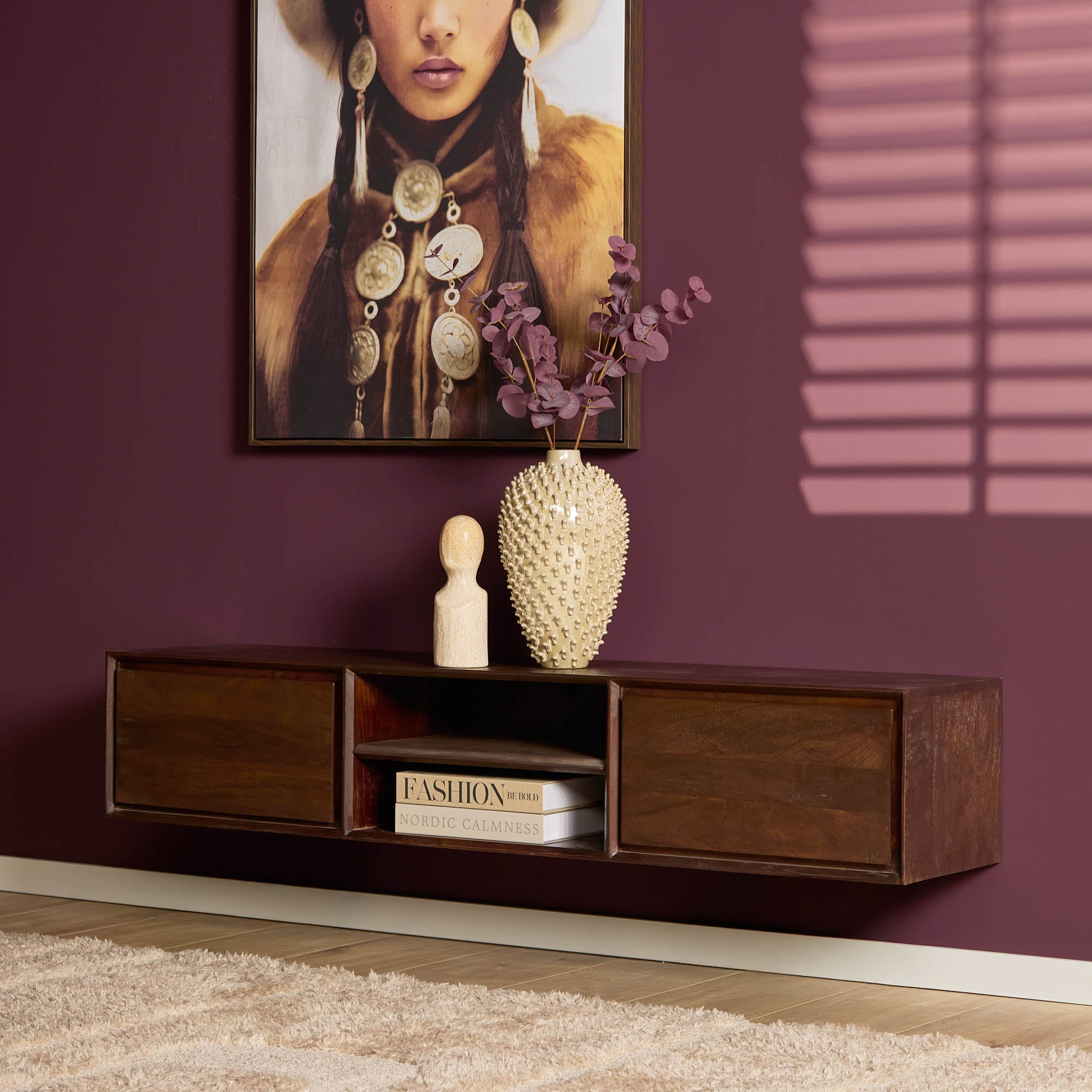 Zwevend tv-meubel Ambiance Bruin | 160 cm