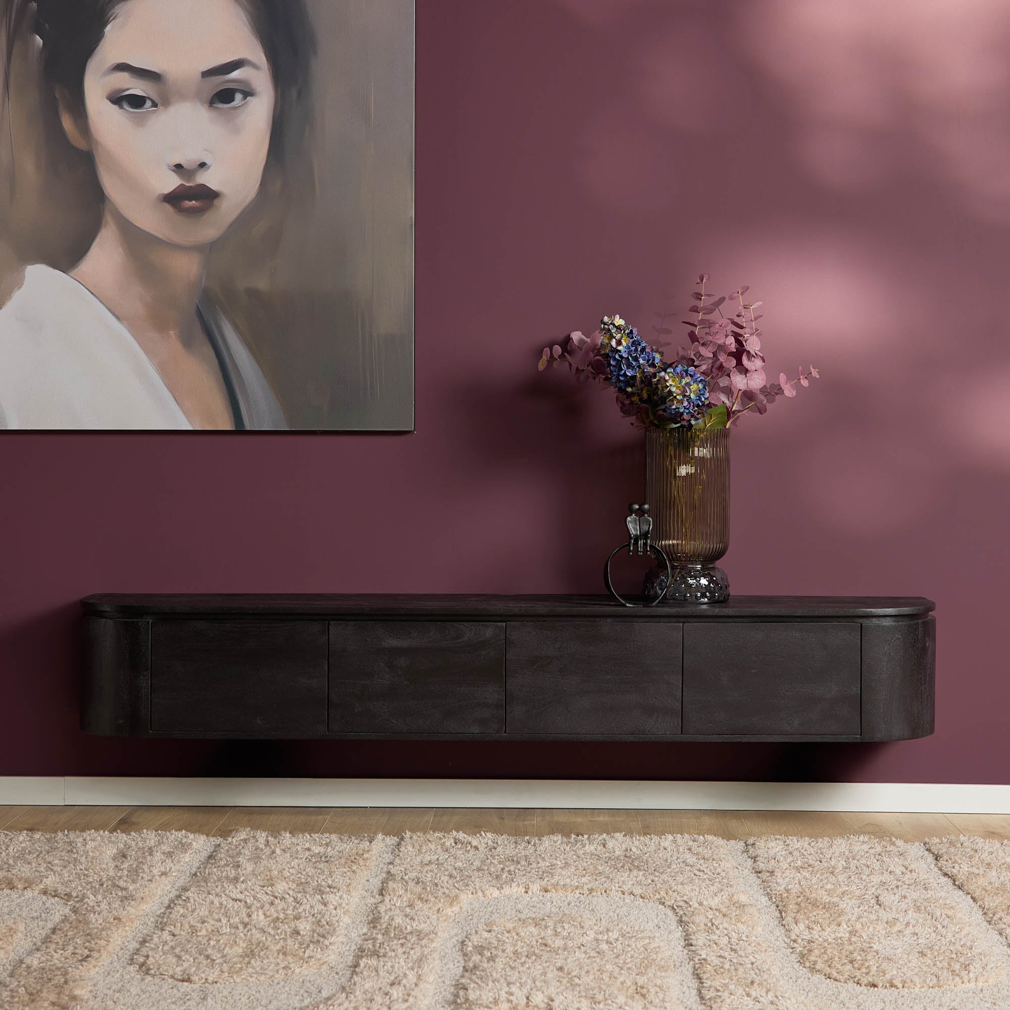 Tv-meubel Excellent Zwart | 200 cm