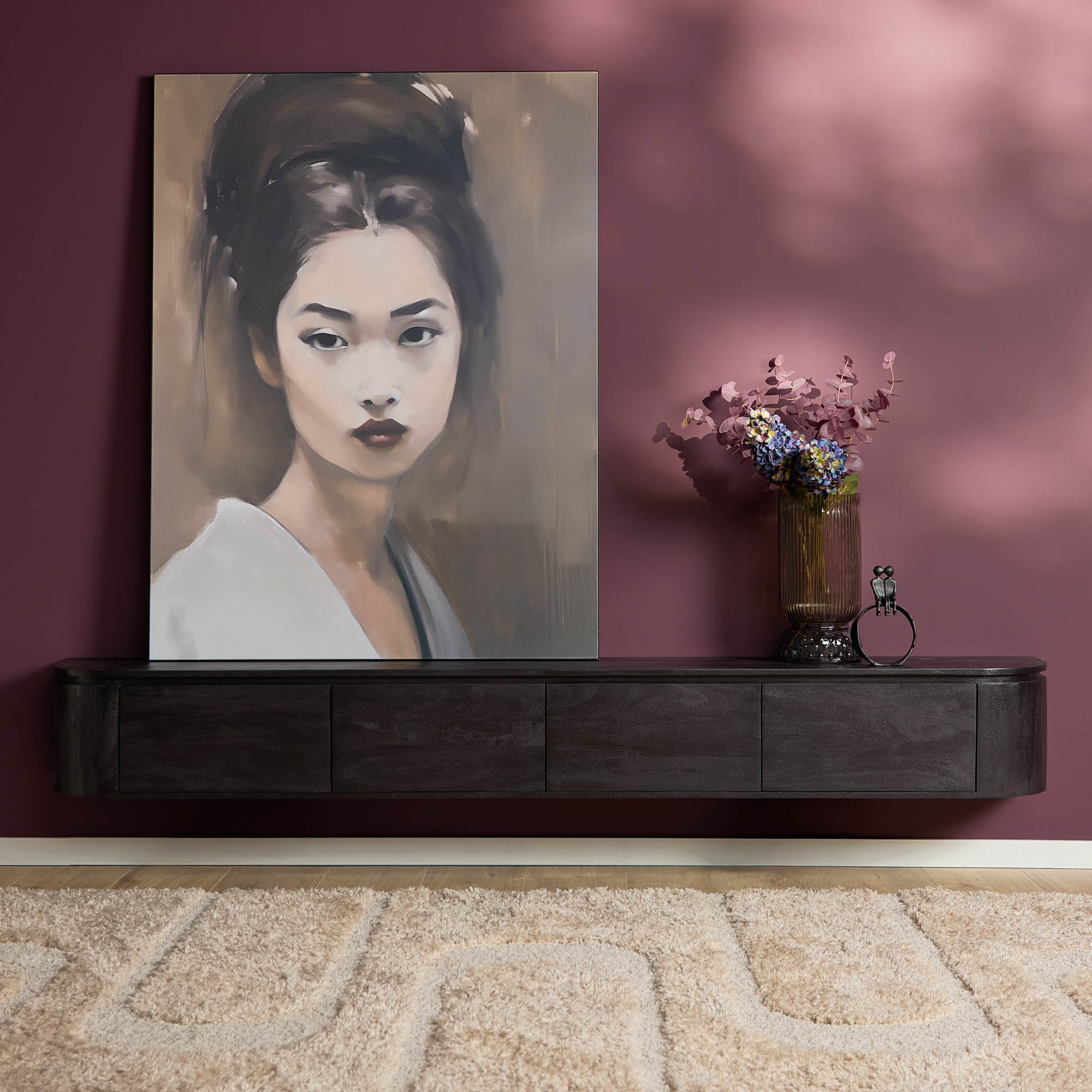 Tv-meubel Excellent Zwart | 240 cm