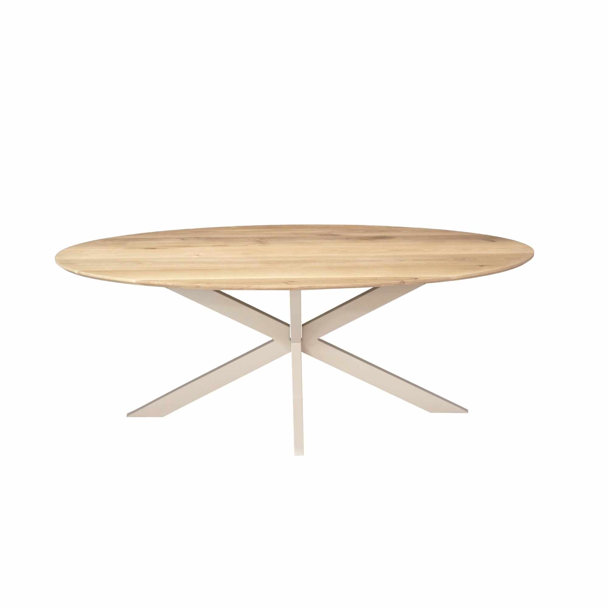 Eiken eettafel Ferris | Ovaal 180 cm | Naturel | Poot Sand