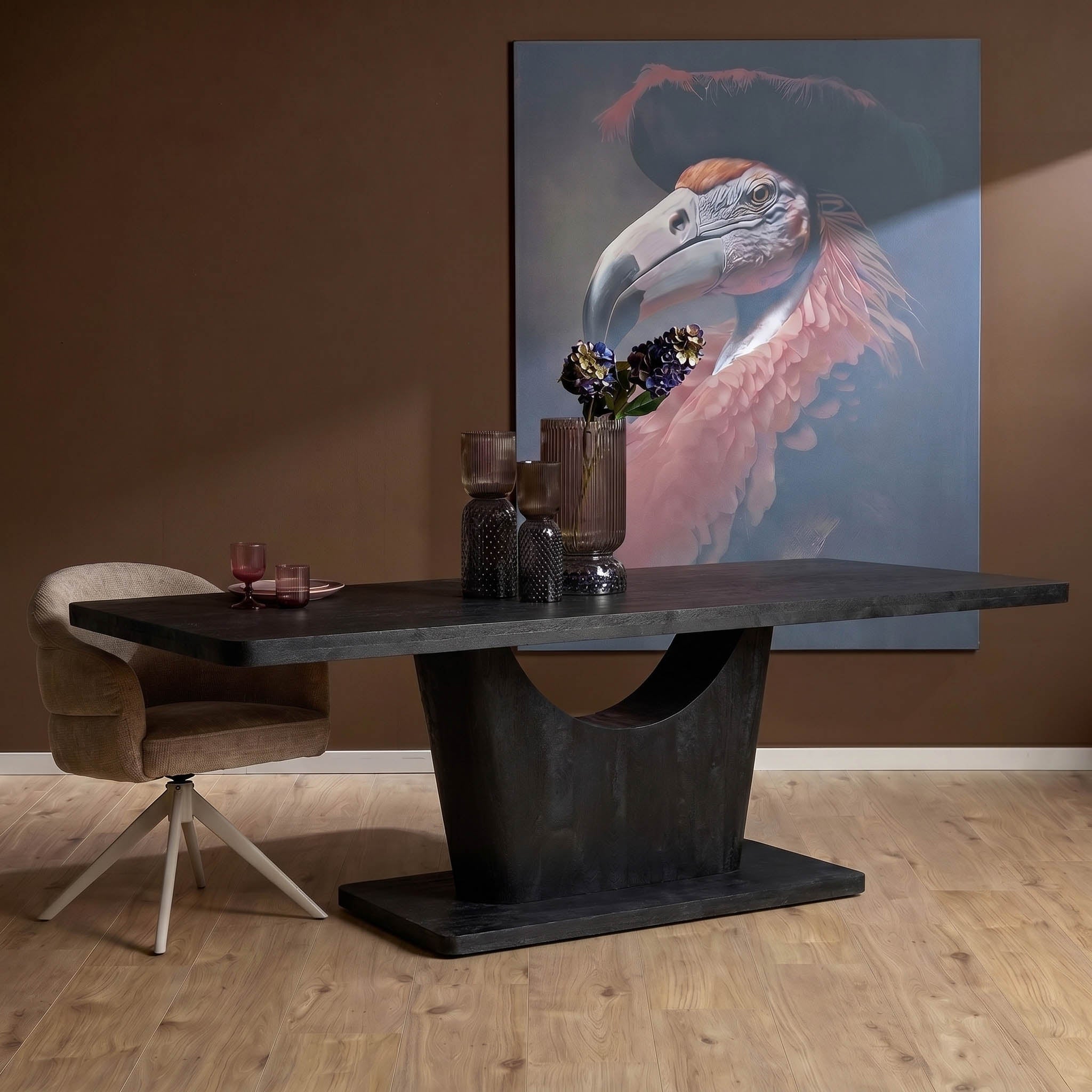 Eettafel Voco Zwart Mangohout 240 cm