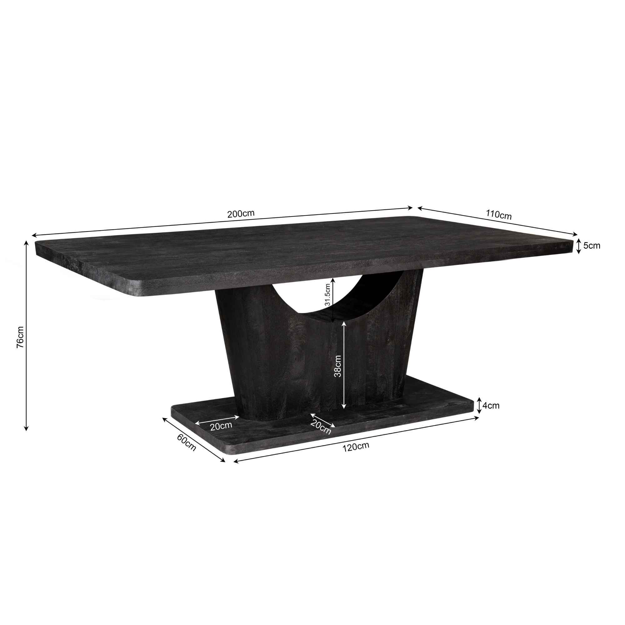 Eettafel Voco | 200 cm | Black