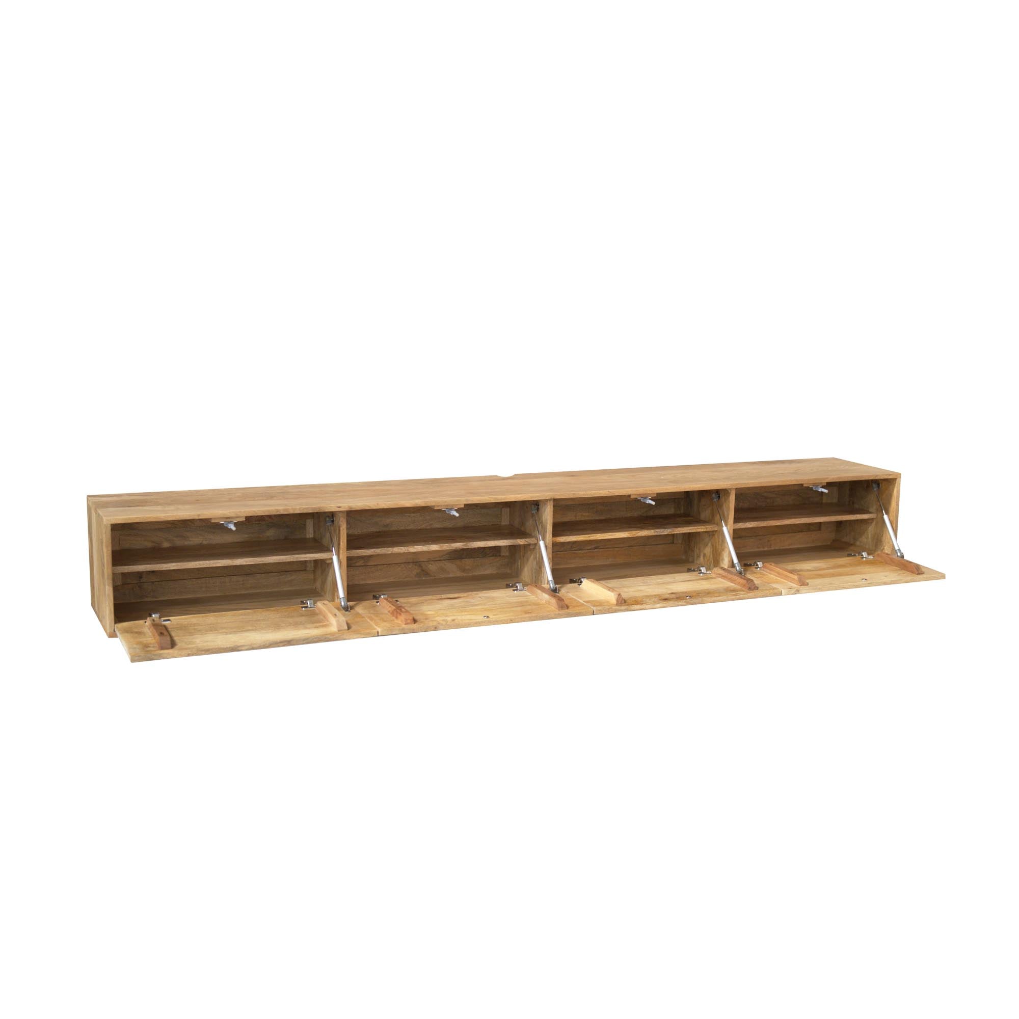 Zwevend tv meubel Vision Licht mango | 240 cm