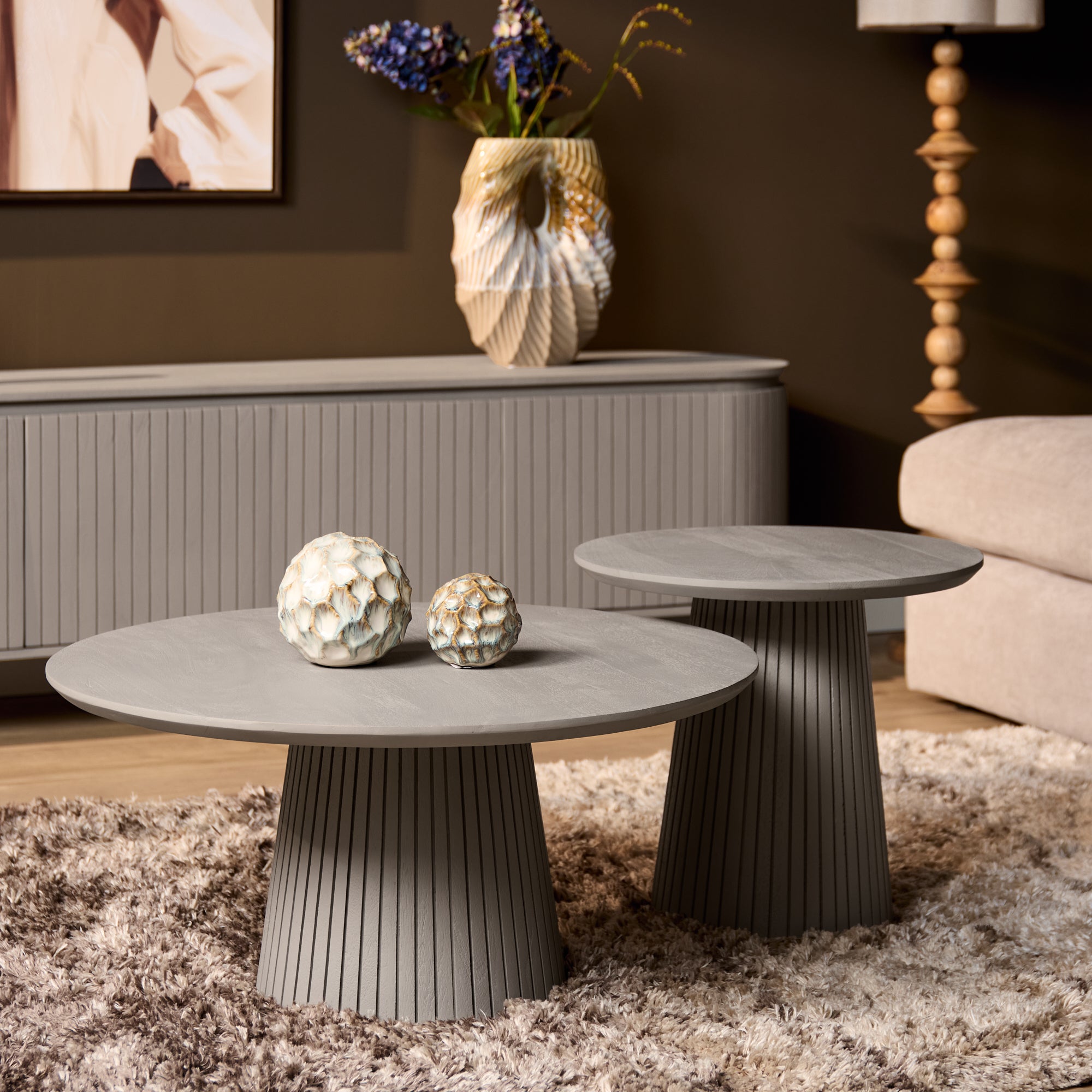 Salontafel Solana | 80 cm | Taupe