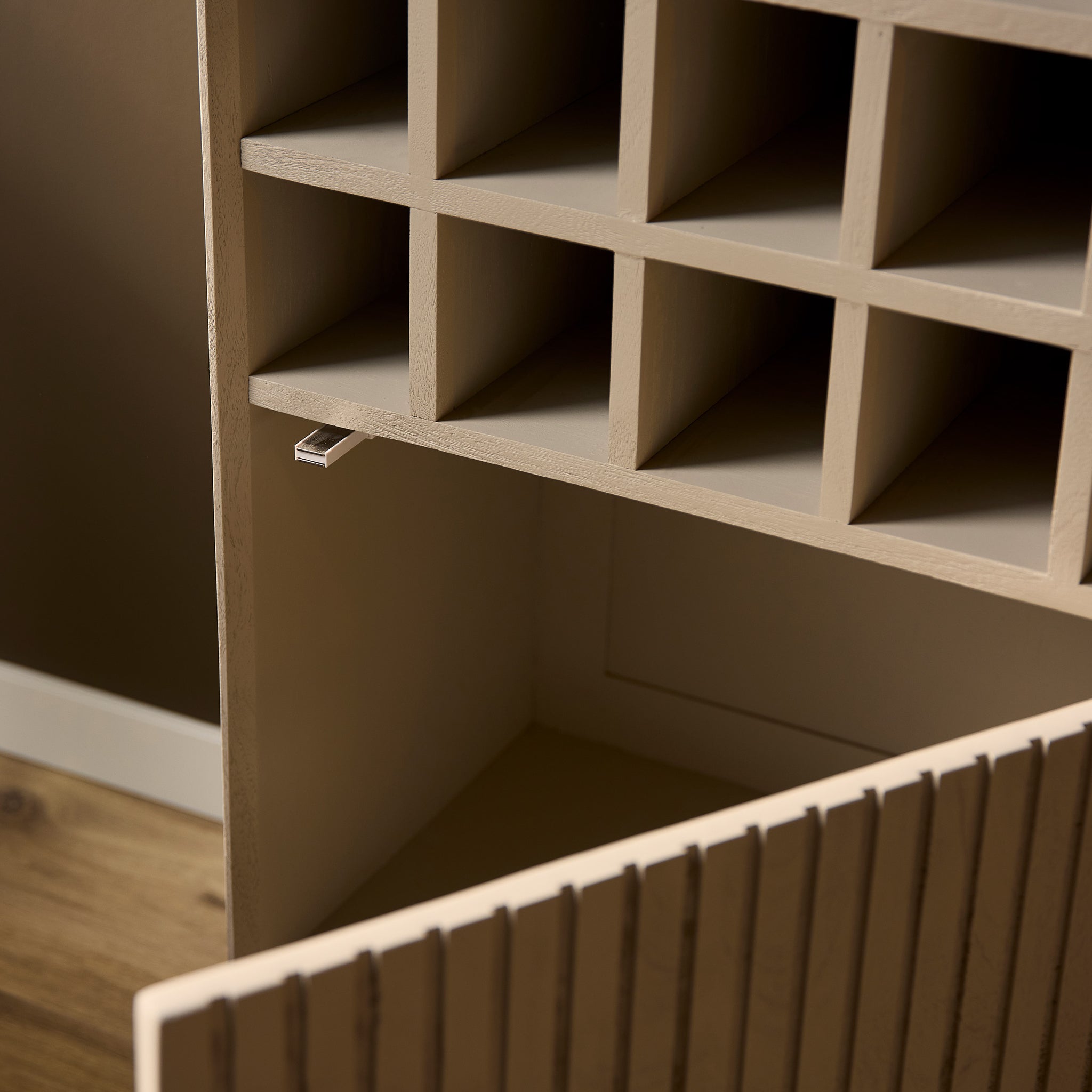 Wijnkast Madison Zand | 55 cm