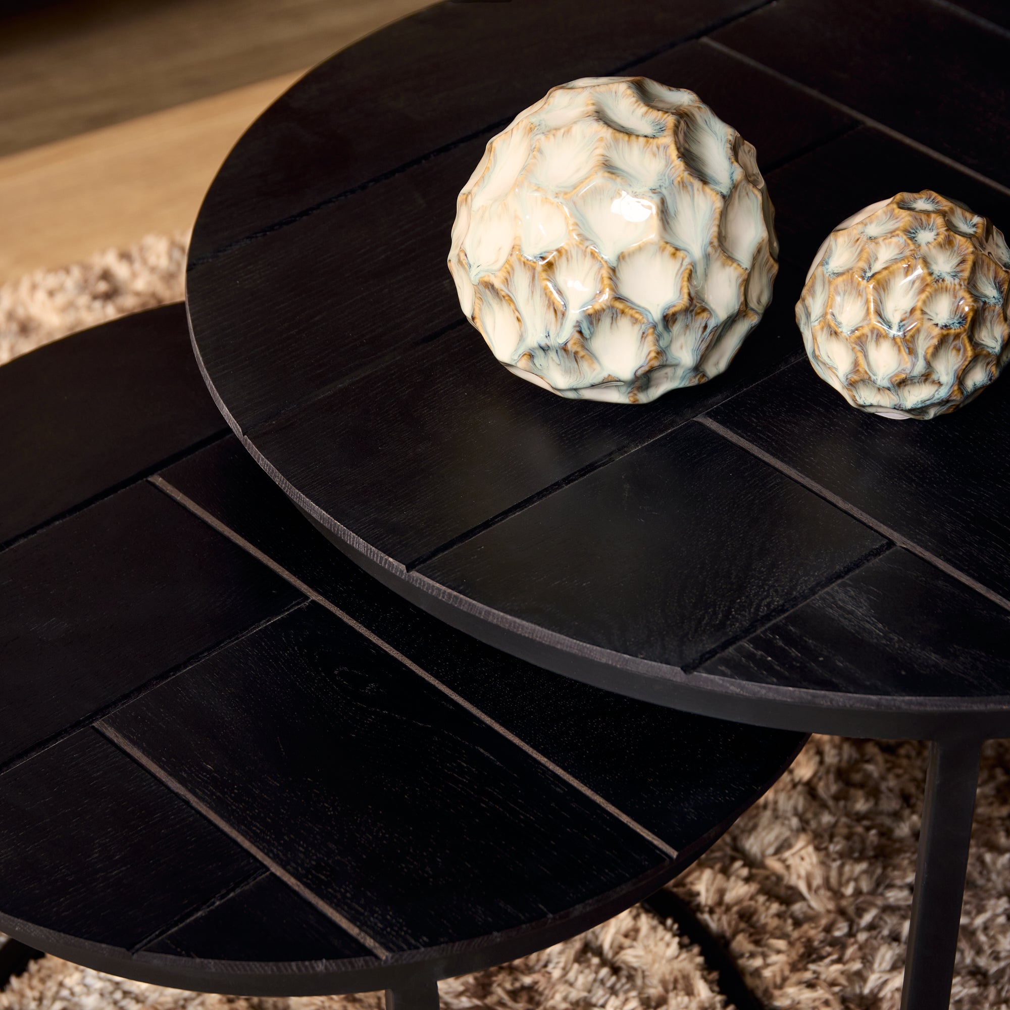 Salontafel Otik Black Oak | 70 cm | set van 2