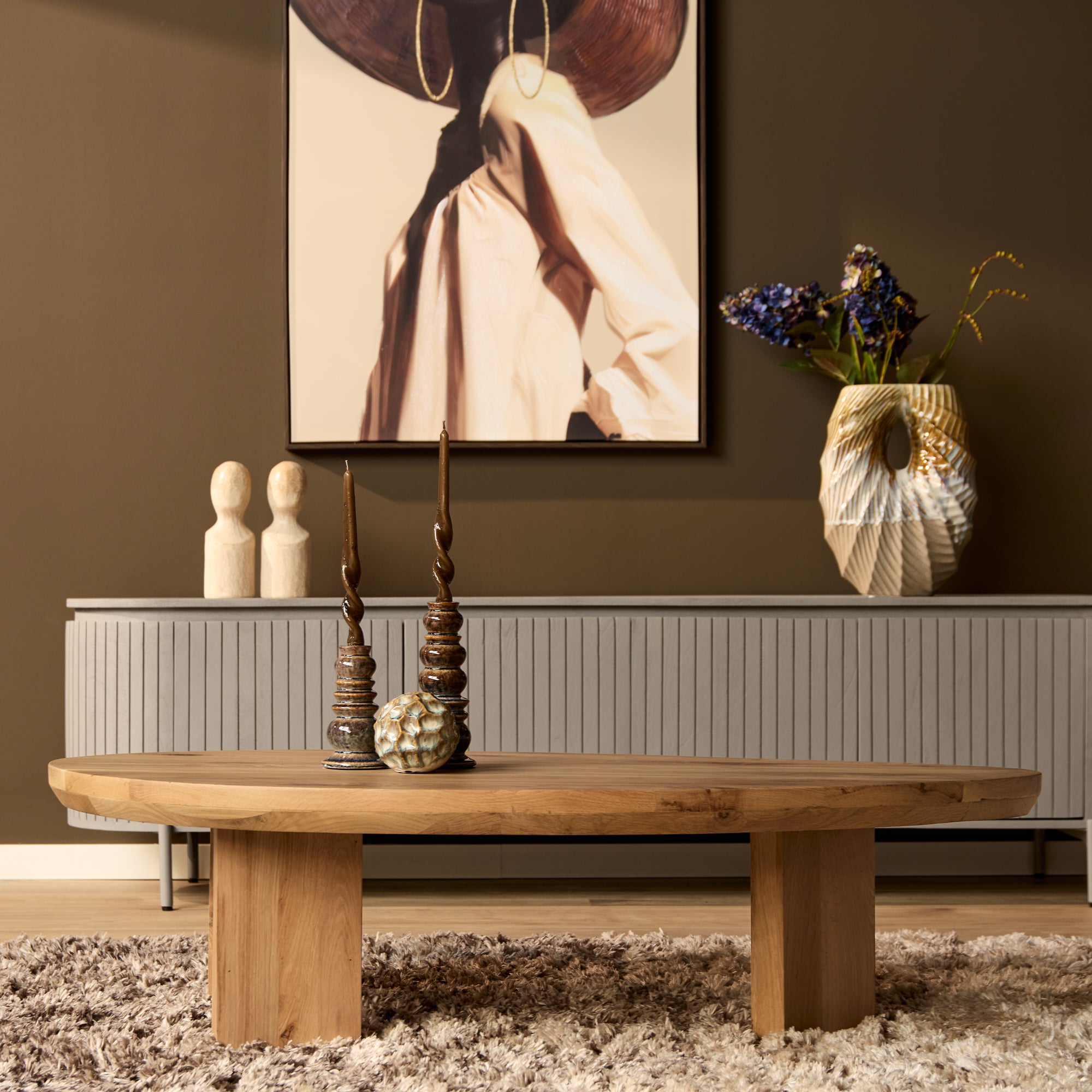 Salontafel Zillah | 130 cm | Naturel Eiken