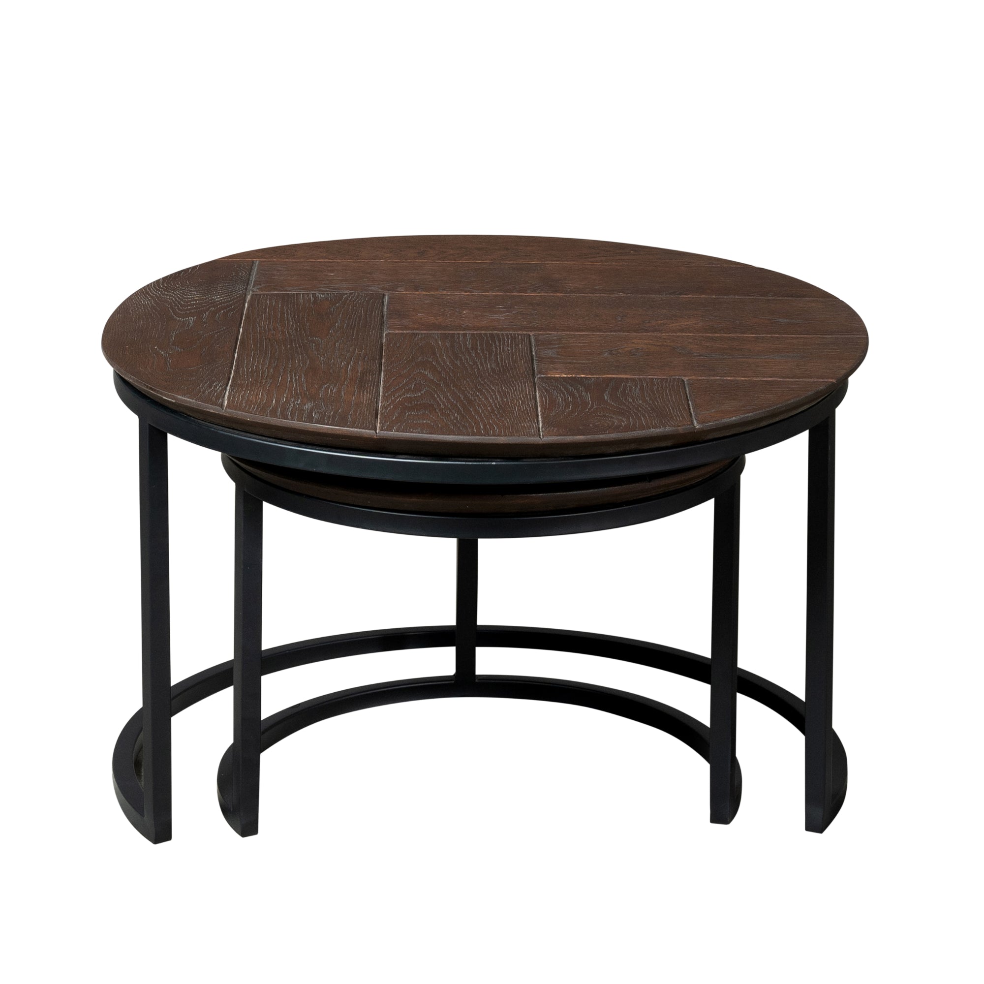 Salontafel Otik Bruin Eiken | 70 cm | Set van 2