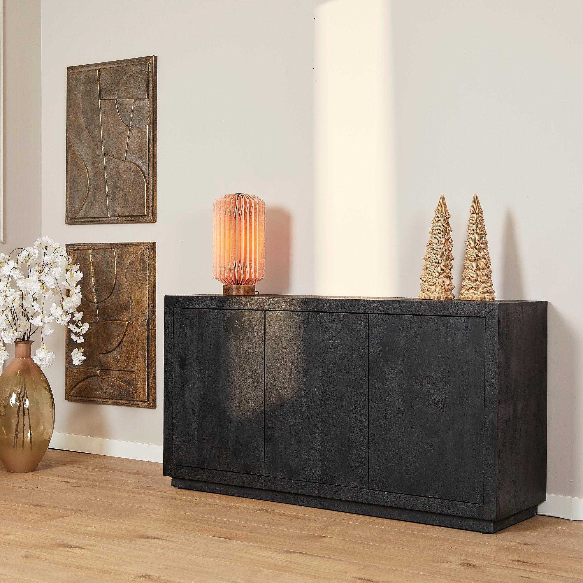 Dressoir Brussel Black 150cm | 3 deurs