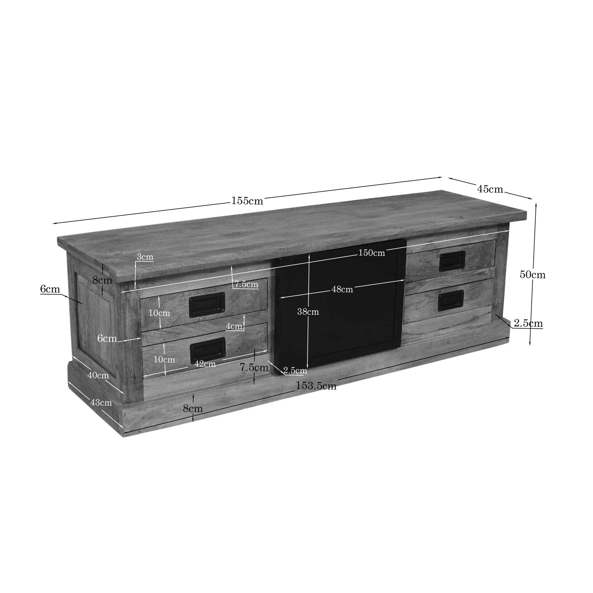 Tv meubel Noa Naturel Mangohout 155 cm
