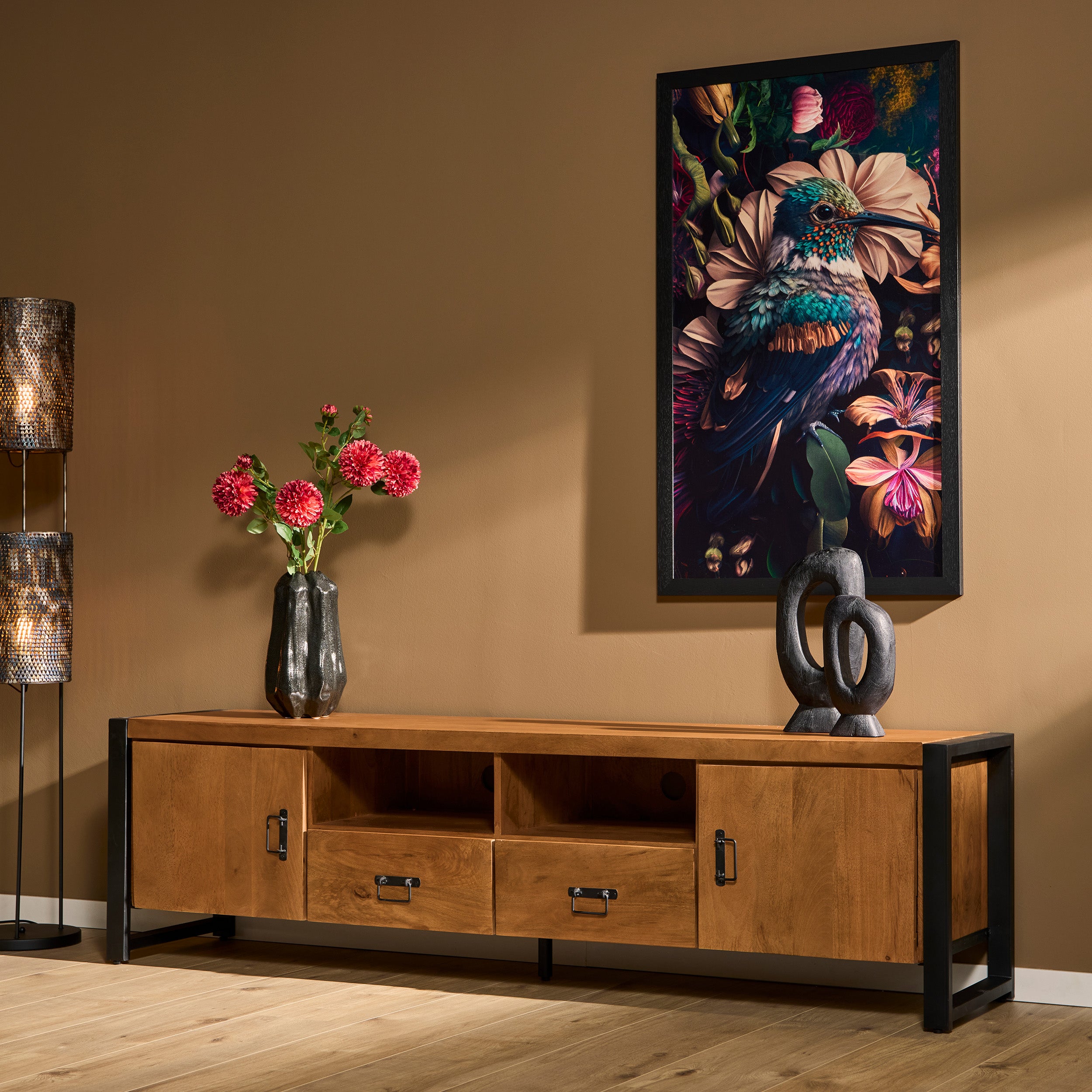 Tv meubel Boaz 200 cm | Twee deuren en twee lades