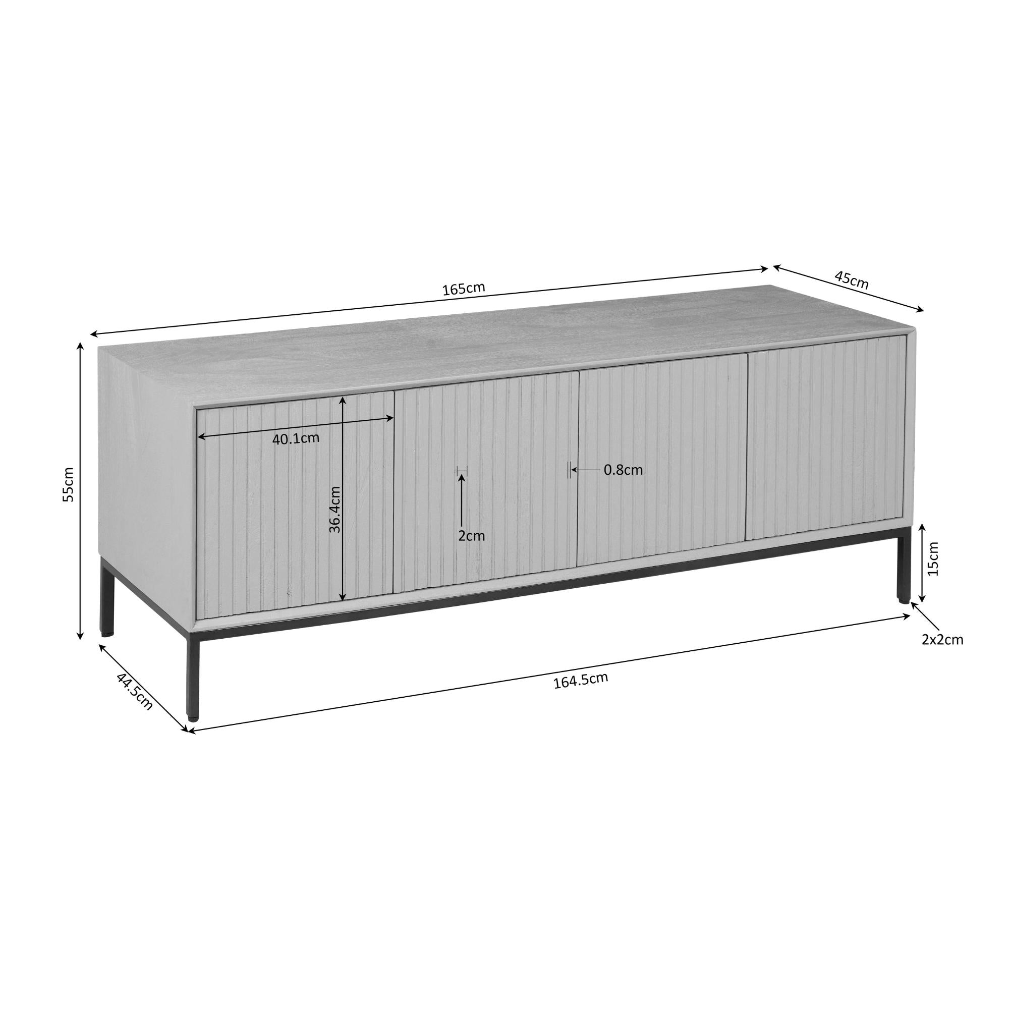 Tv-meubel Madison Bruin | 165 cm