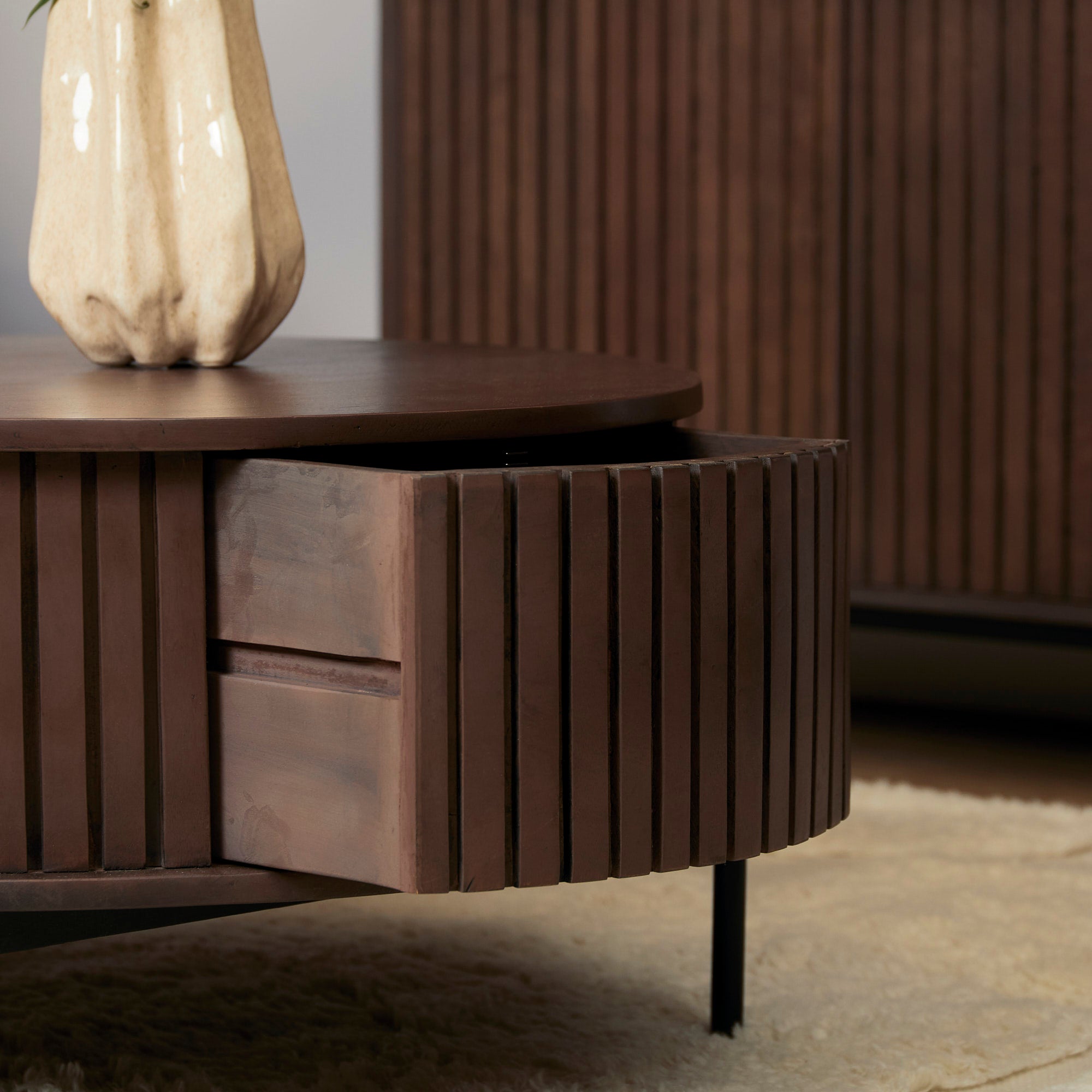 Salontafel Madison Bruin | 80 cm | Rond