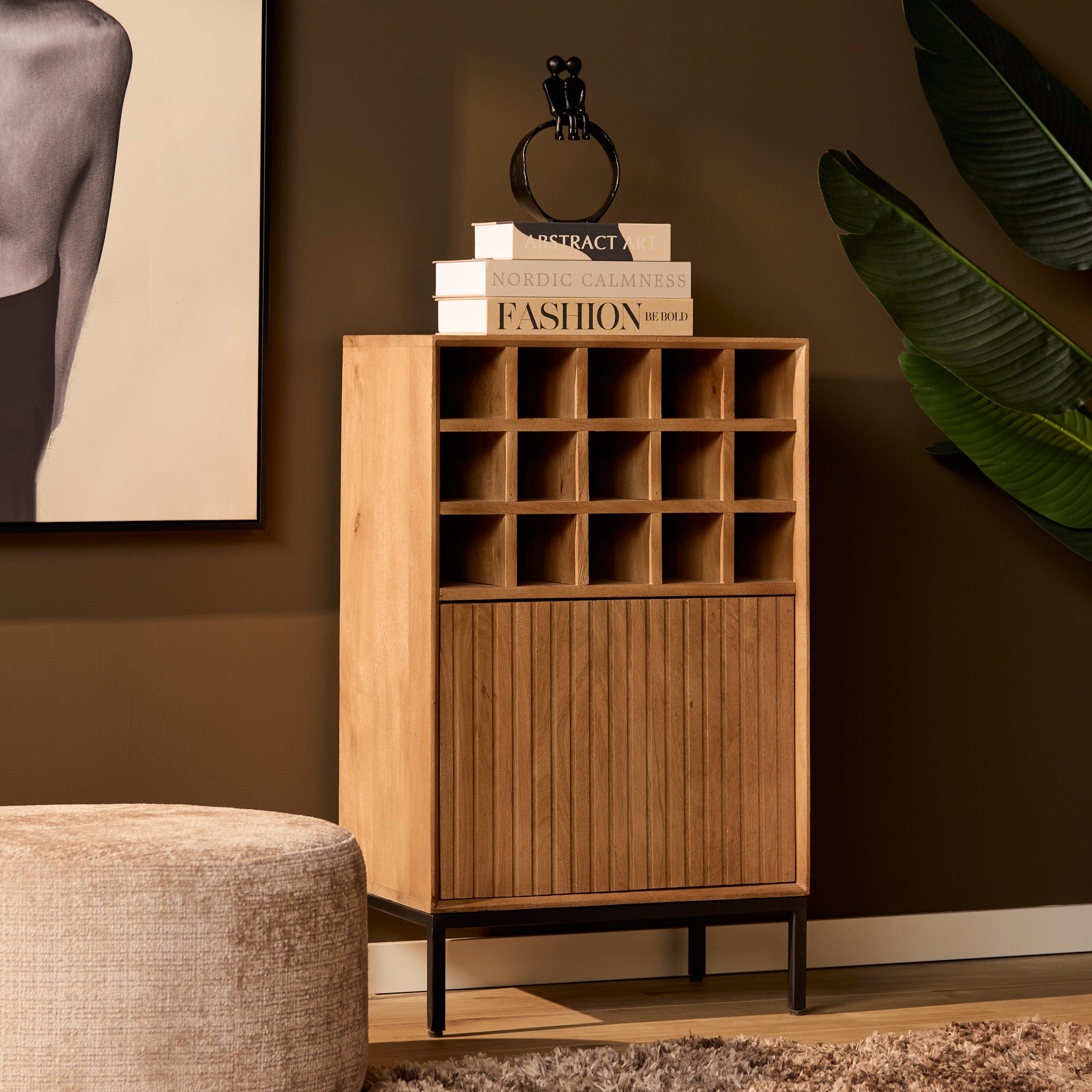 Wijnkast Madison Naturel | 55 cm