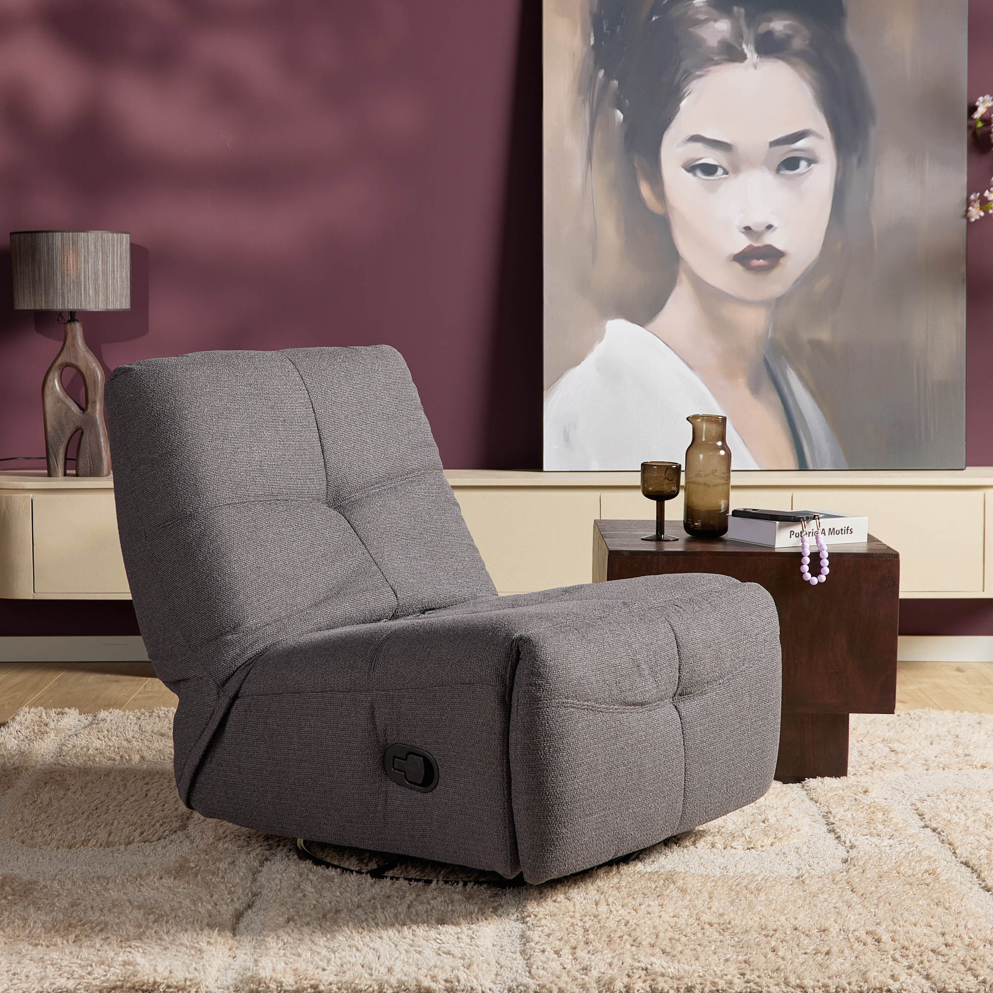 Relaxfauteuil Lazy | Donker Grijs