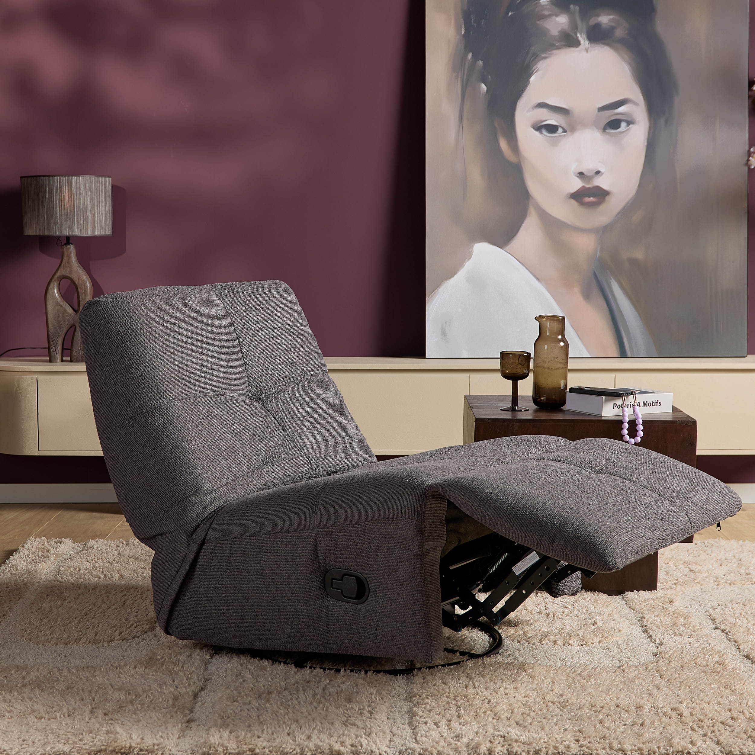 Relaxfauteuil Lazy | Donker Grijs