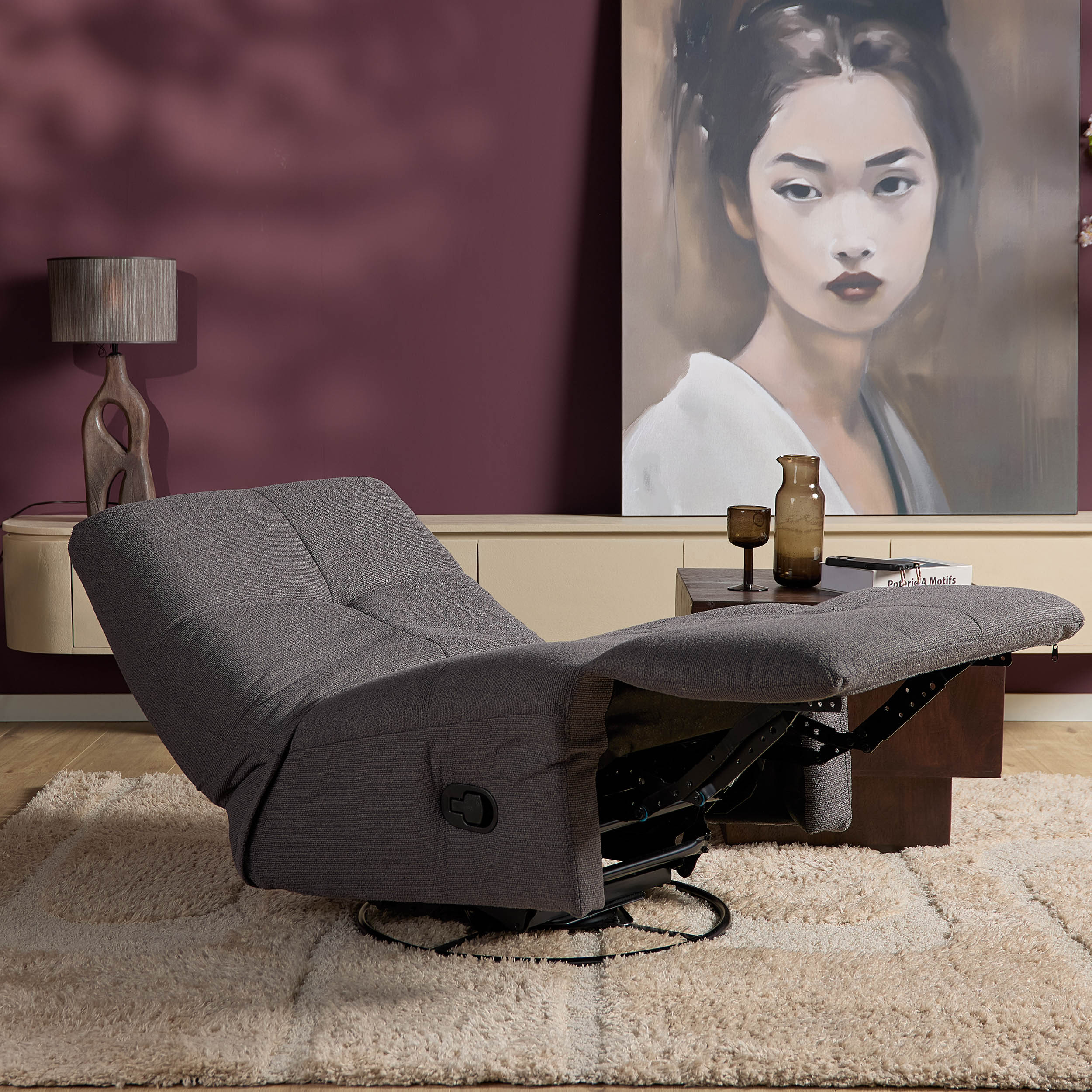 Relaxfauteuil Lazy | Donker Grijs