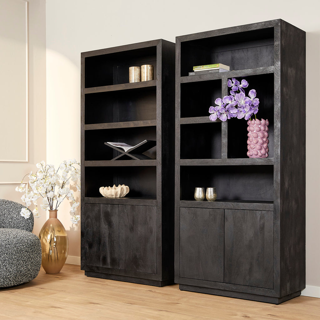 Vakkenkast Brussel Black 90cm | 5 vakken