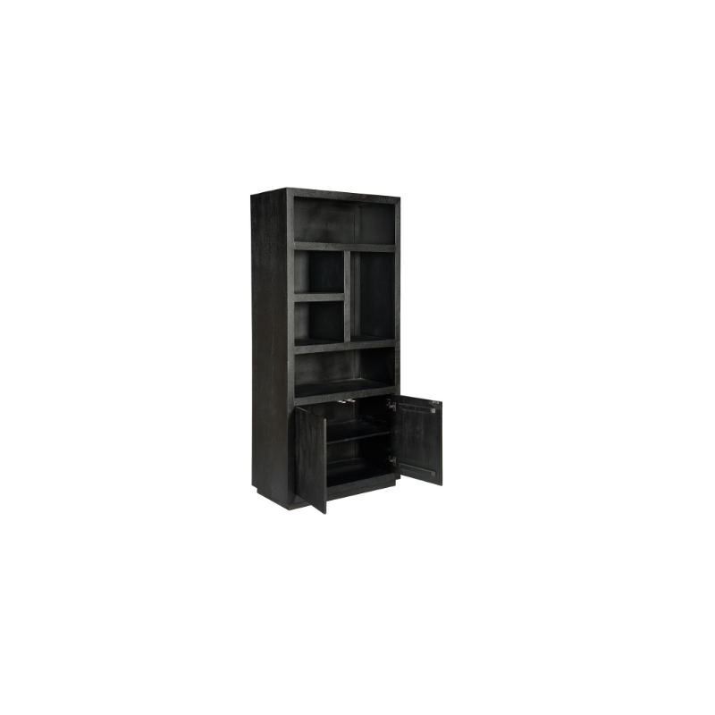 Vakkenkast Brussel Black 90cm | 5 vakken